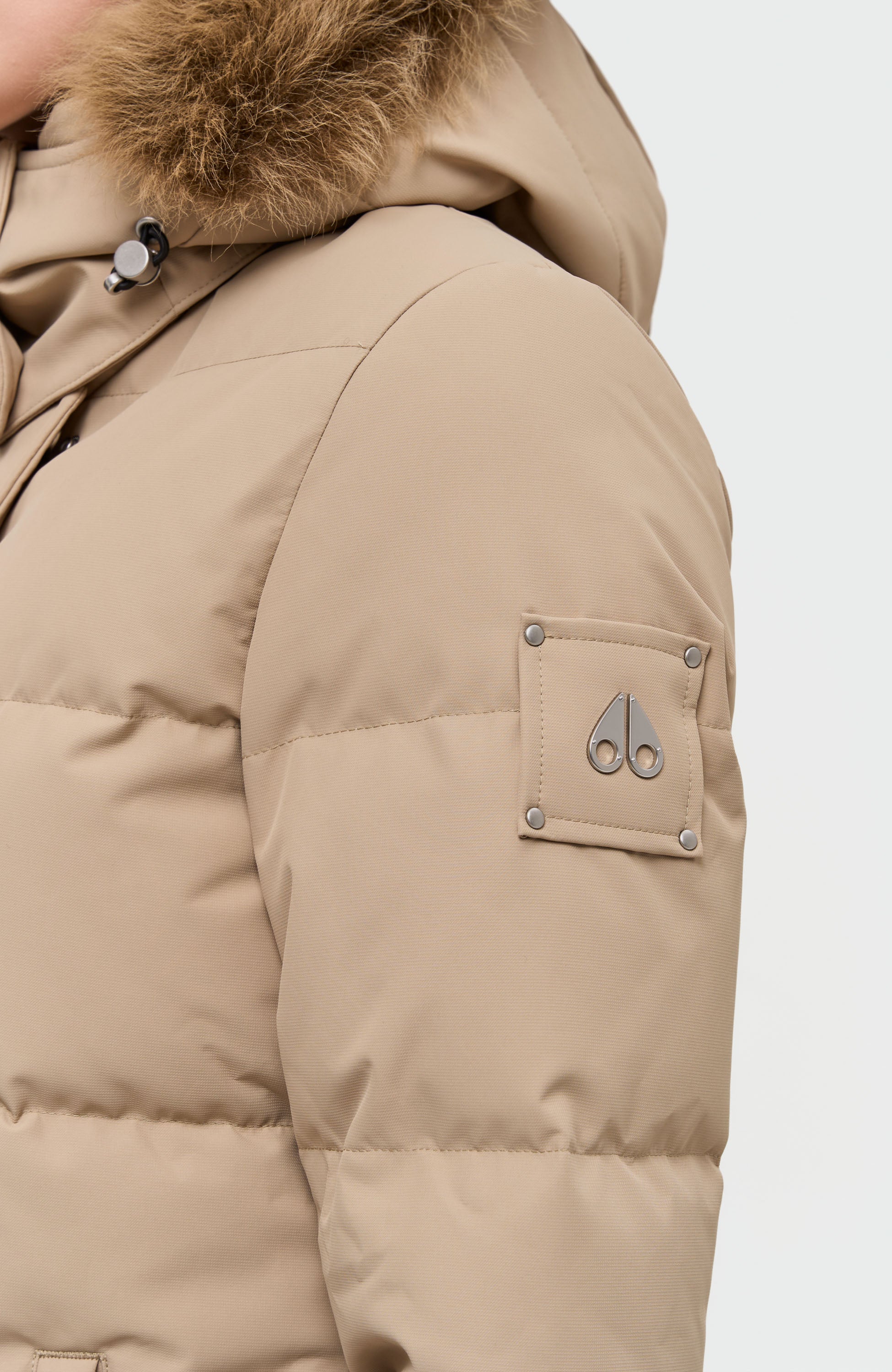 Moose knuckles Neutral Shearling puffer jacket cloud 3q image 9