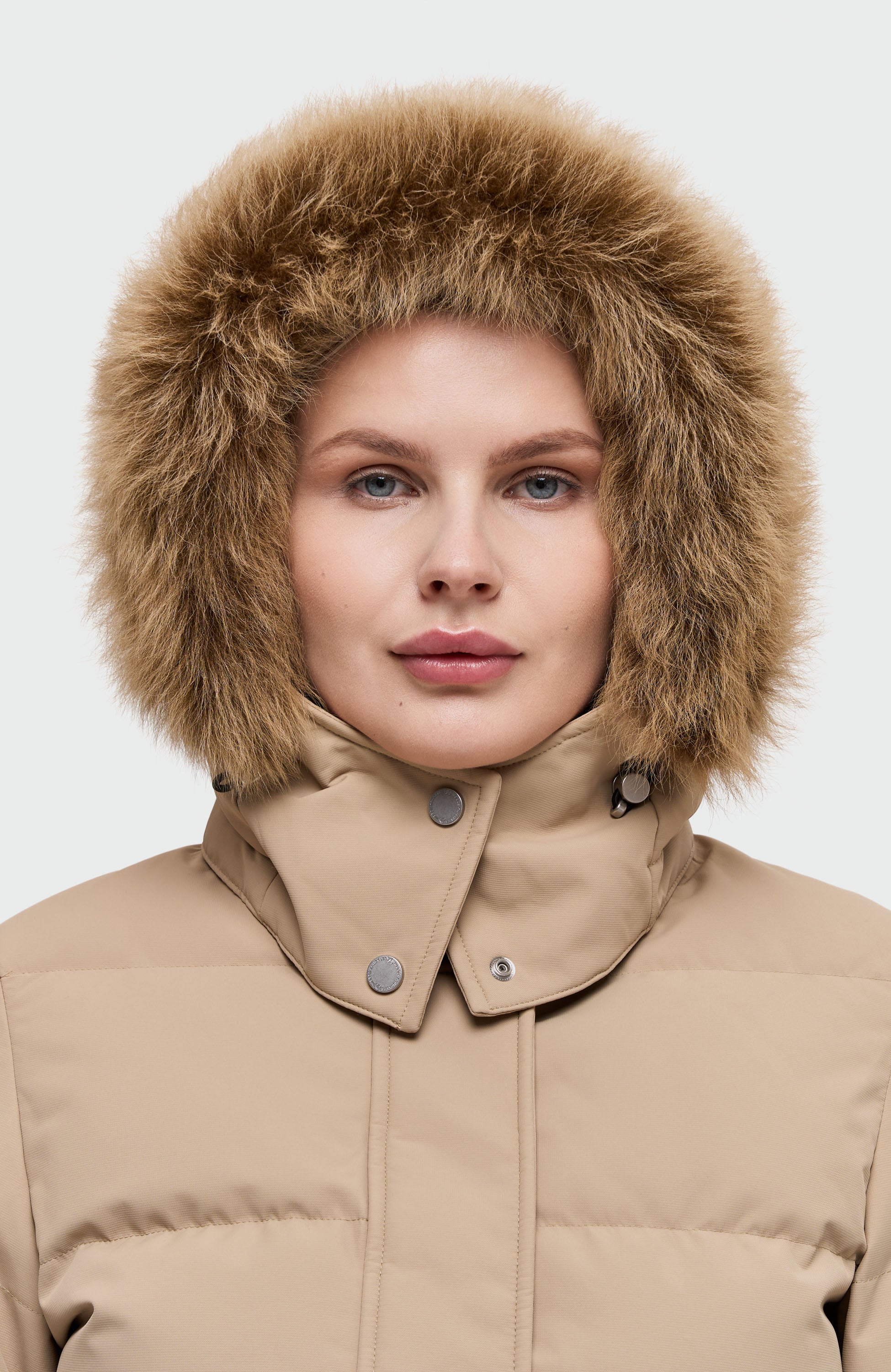 Moose knuckles Neutral Shearling puffer jacket cloud 3q image 6