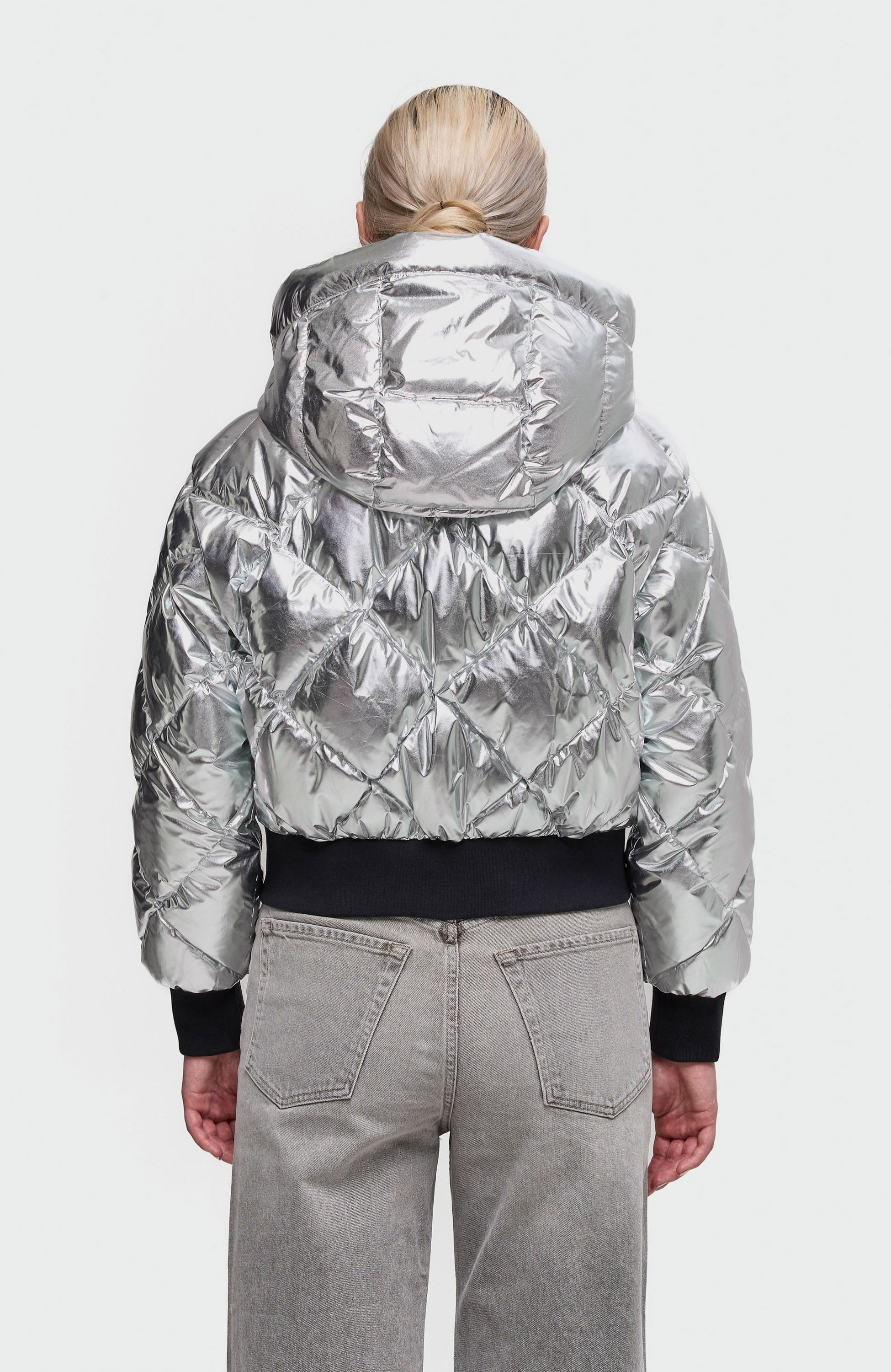 Moose knuckles Silver Metalse viimistlusega polsterdatud jope bankhead image 5