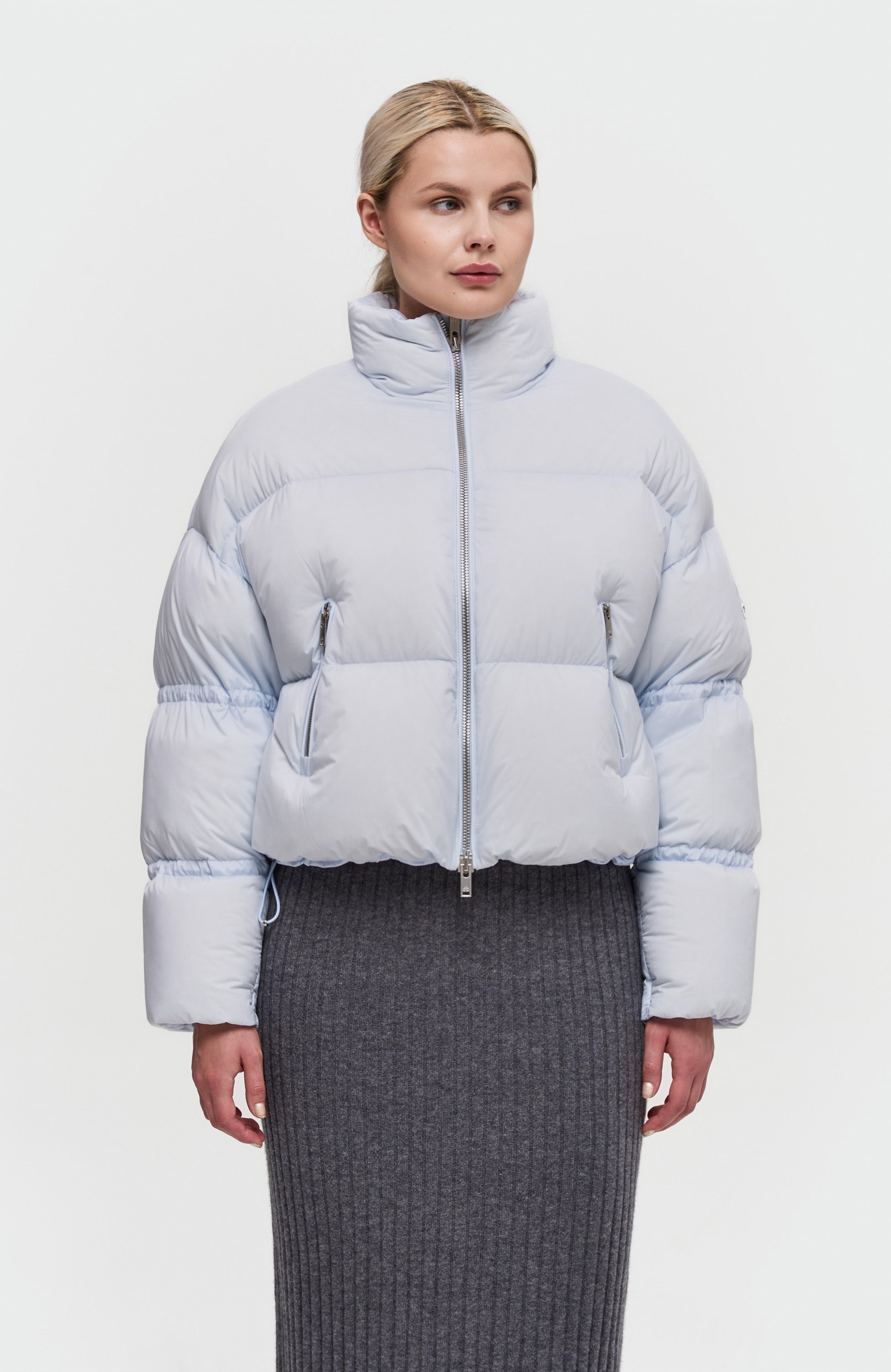 Moose knuckles Blue Down puffer jacket agate image 3