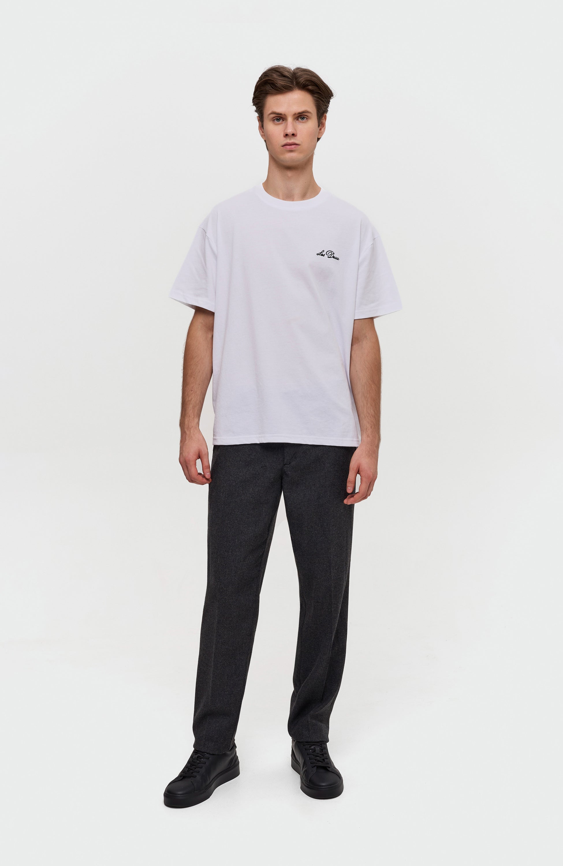 Les deux White Crewneck loose-fit t-shirt image 6