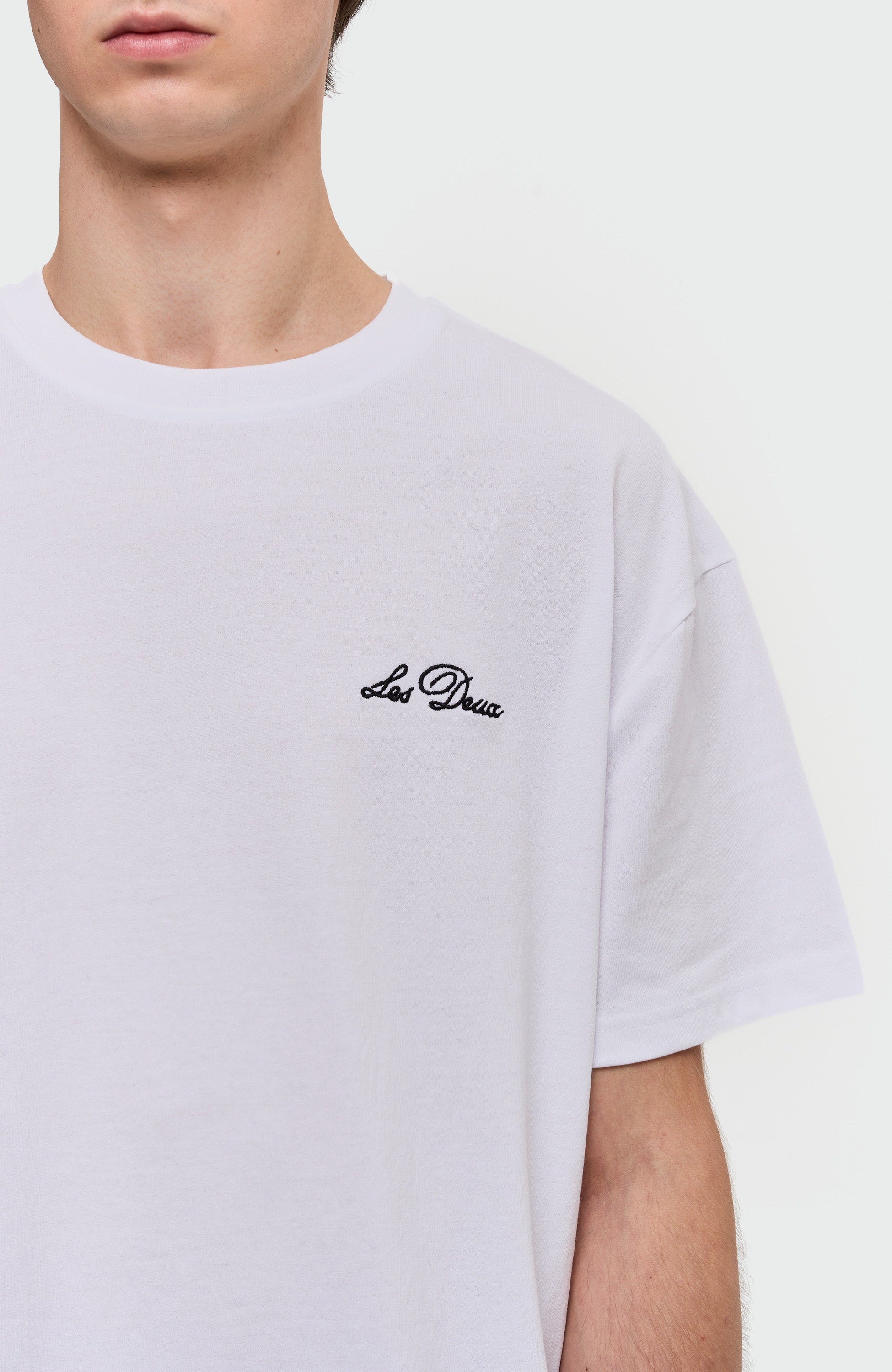 Les deux White Crewneck loose-fit t-shirt image 5