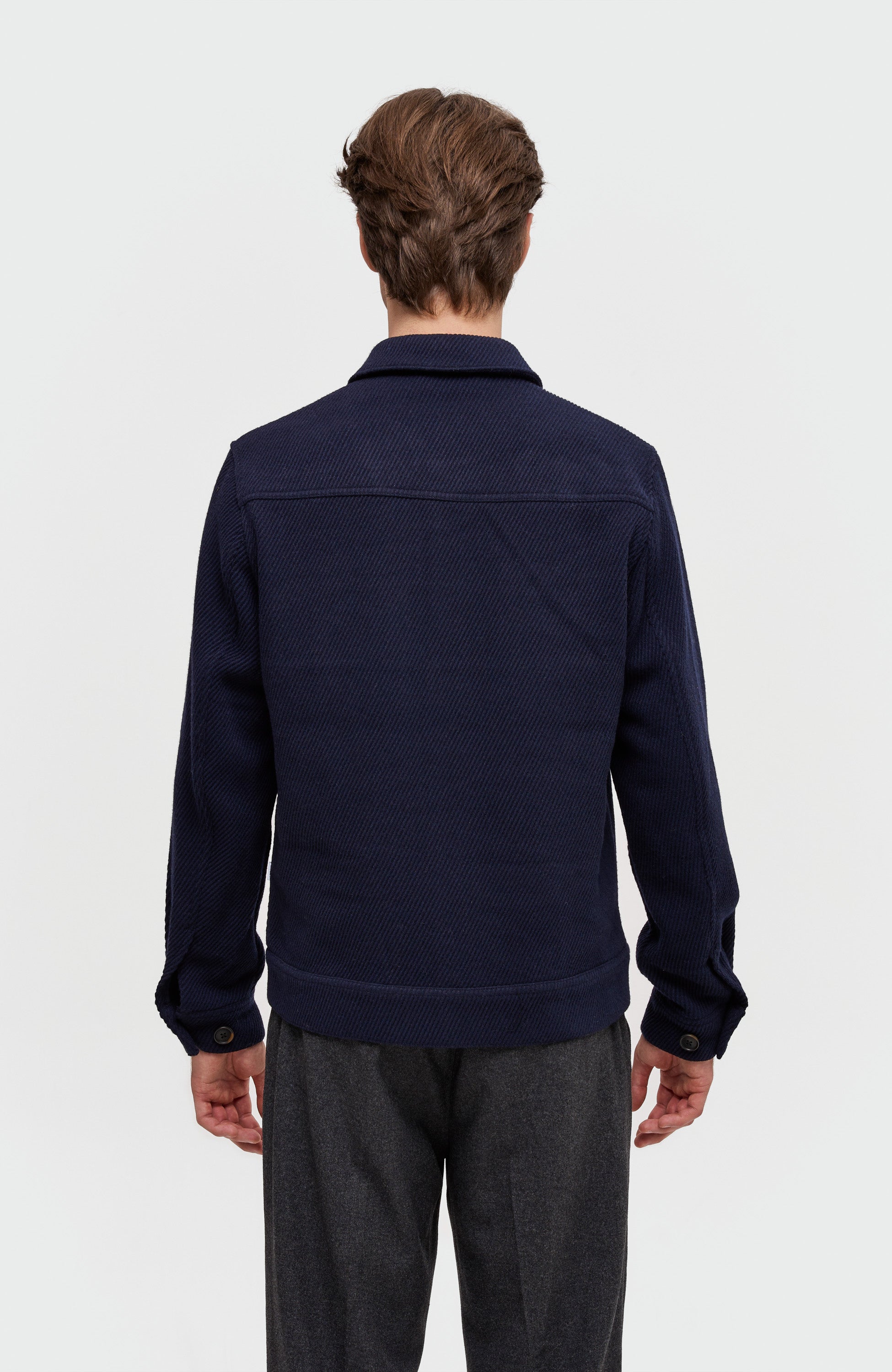 Les deux Navy Patch-pocket wool jacket nash image 4