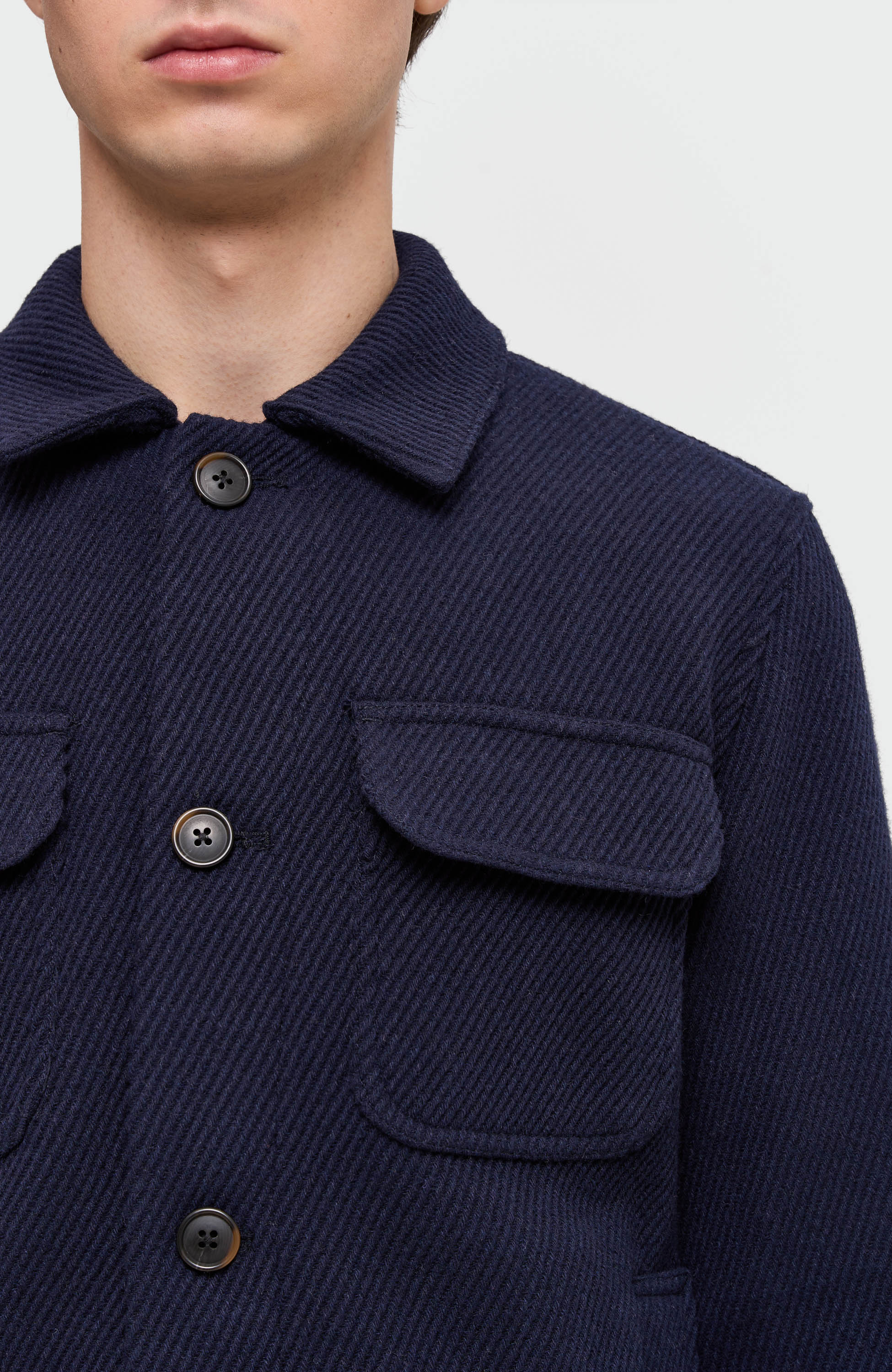 Les deux Navy Patch-pocket wool jacket nash image 5
