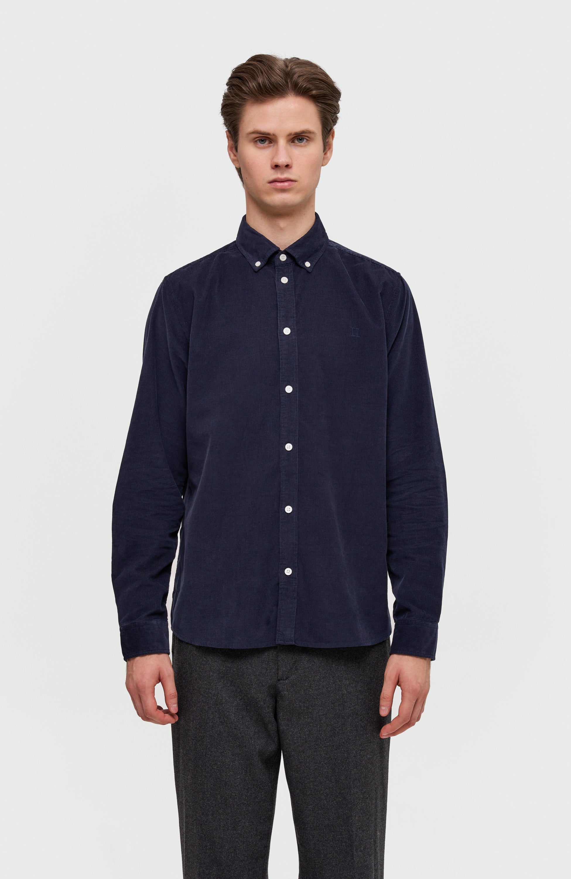 Les deux Navy Corduroy shirt kristian image 1