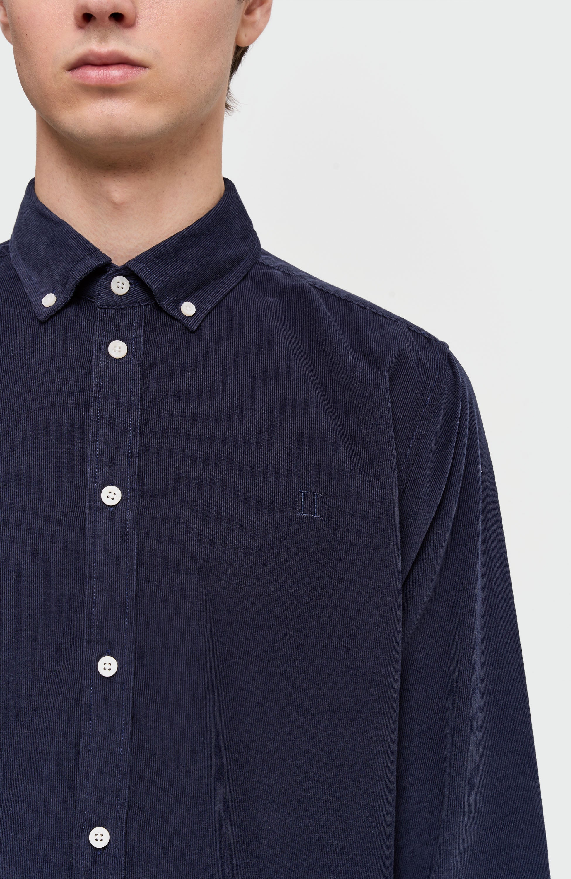 Les deux Navy Corduroy shirt kristian image 6