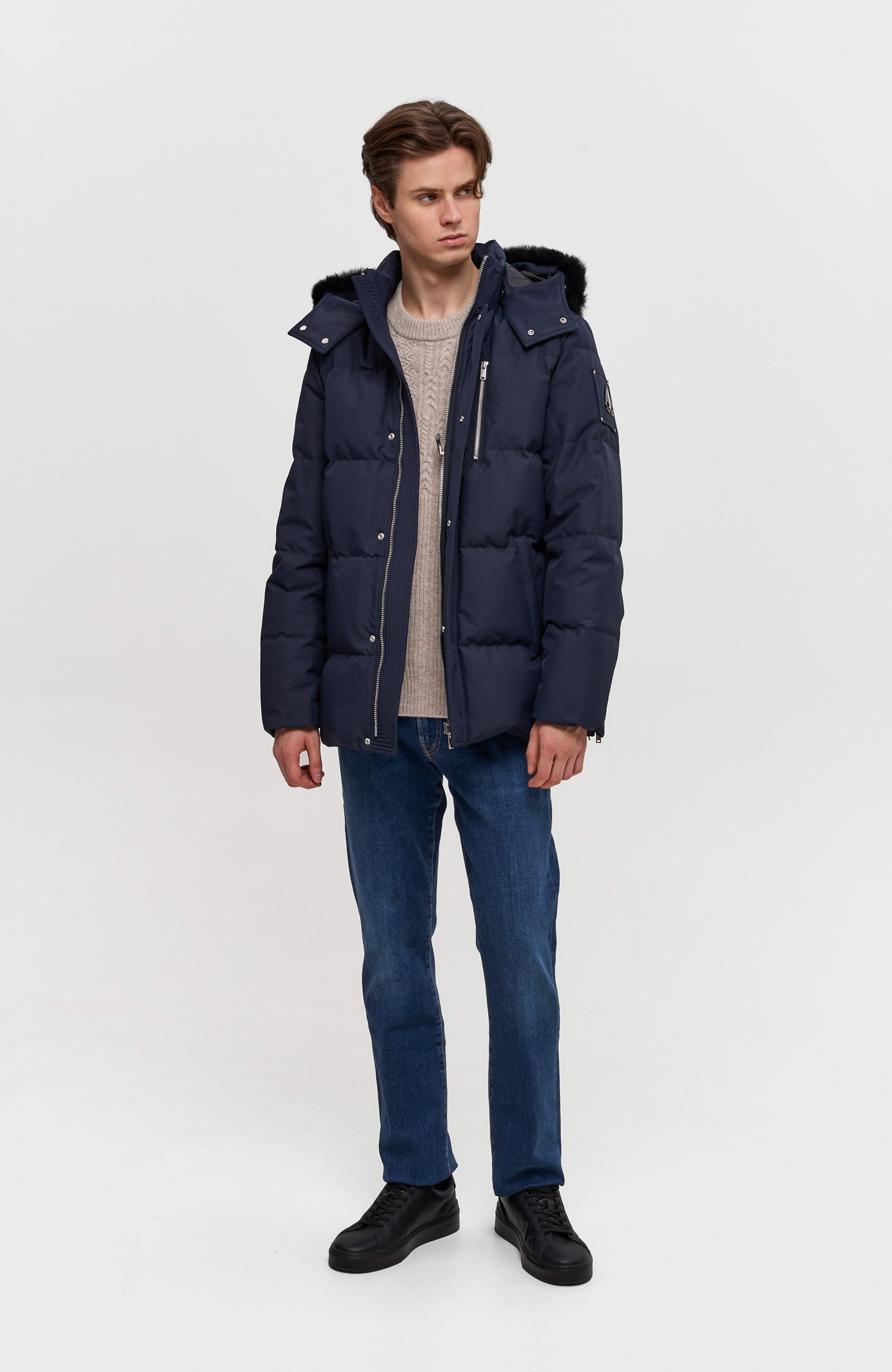 Moose knuckles Navy Puffer jacket cloud 3q image 11