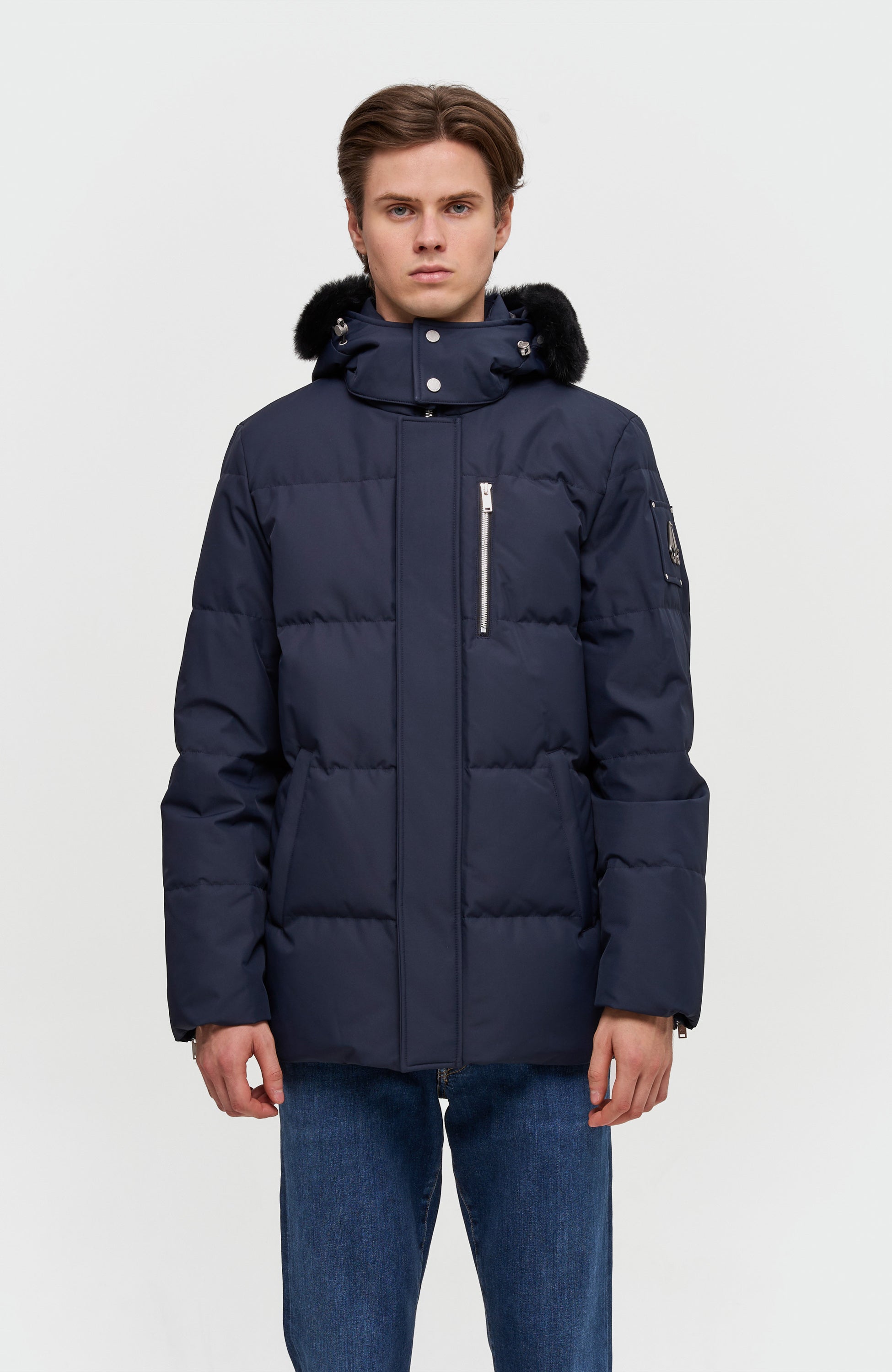Moose knuckles Navy Puffer jacket cloud 3q image 3