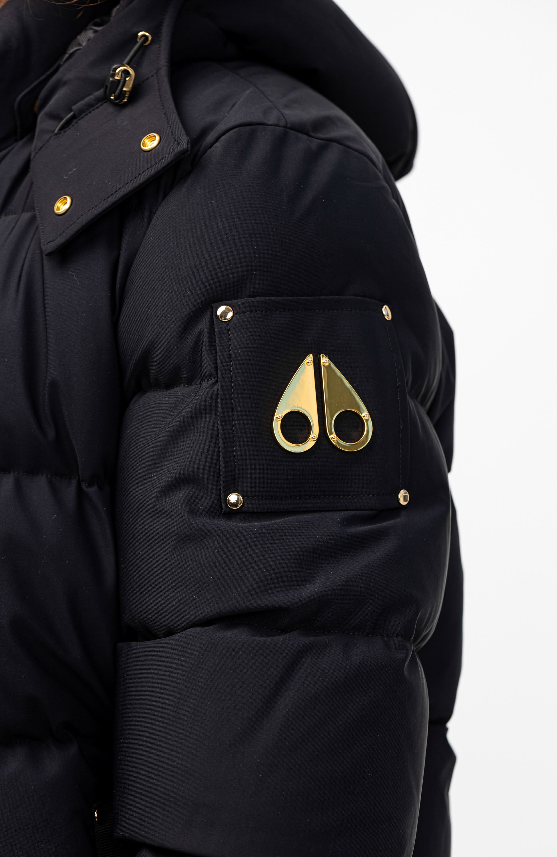 Moose knuckles Black Hooded bomber jacket stagg image 12