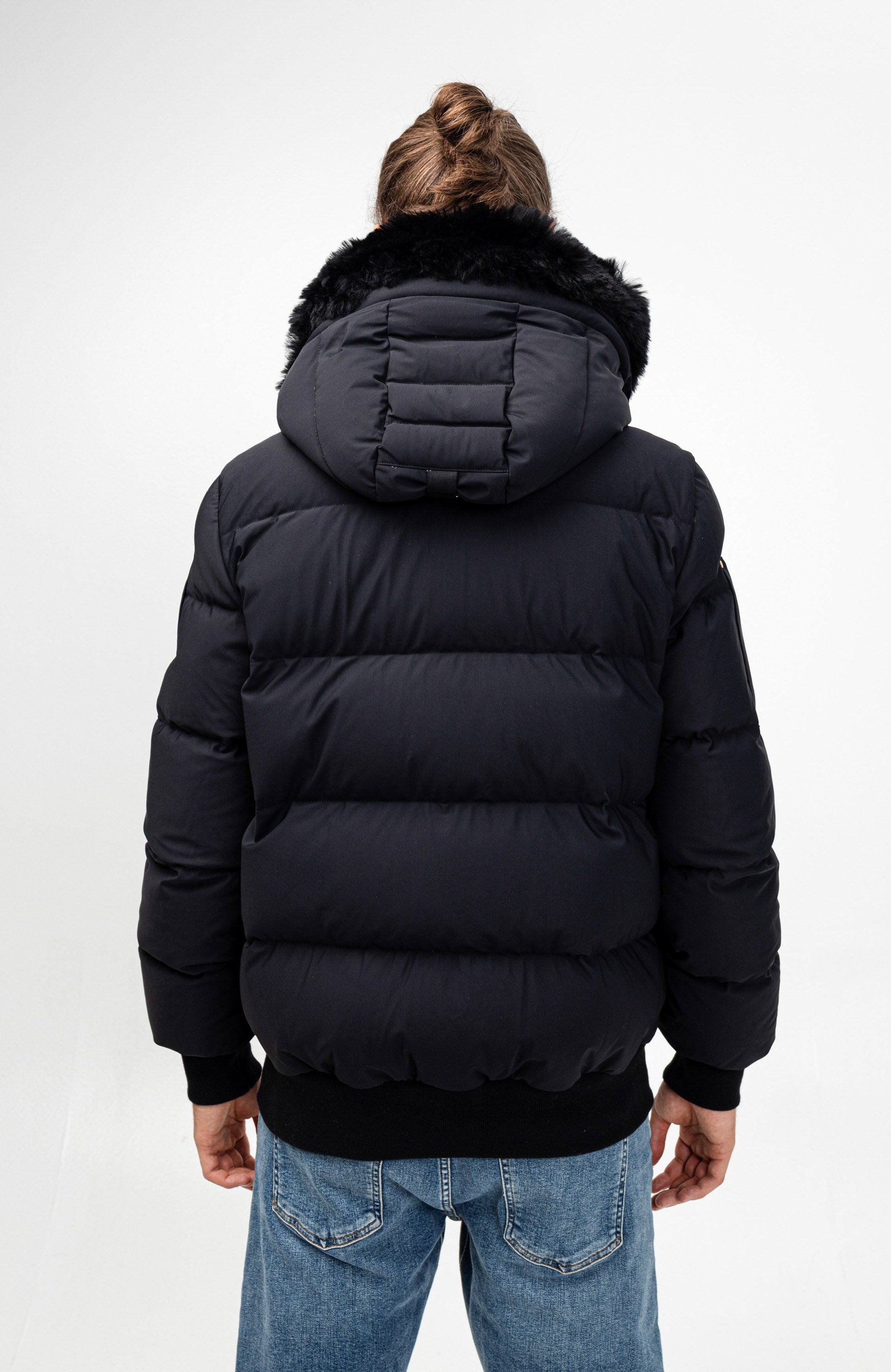 Moose knuckles Black Hooded bomber jacket stagg image 7