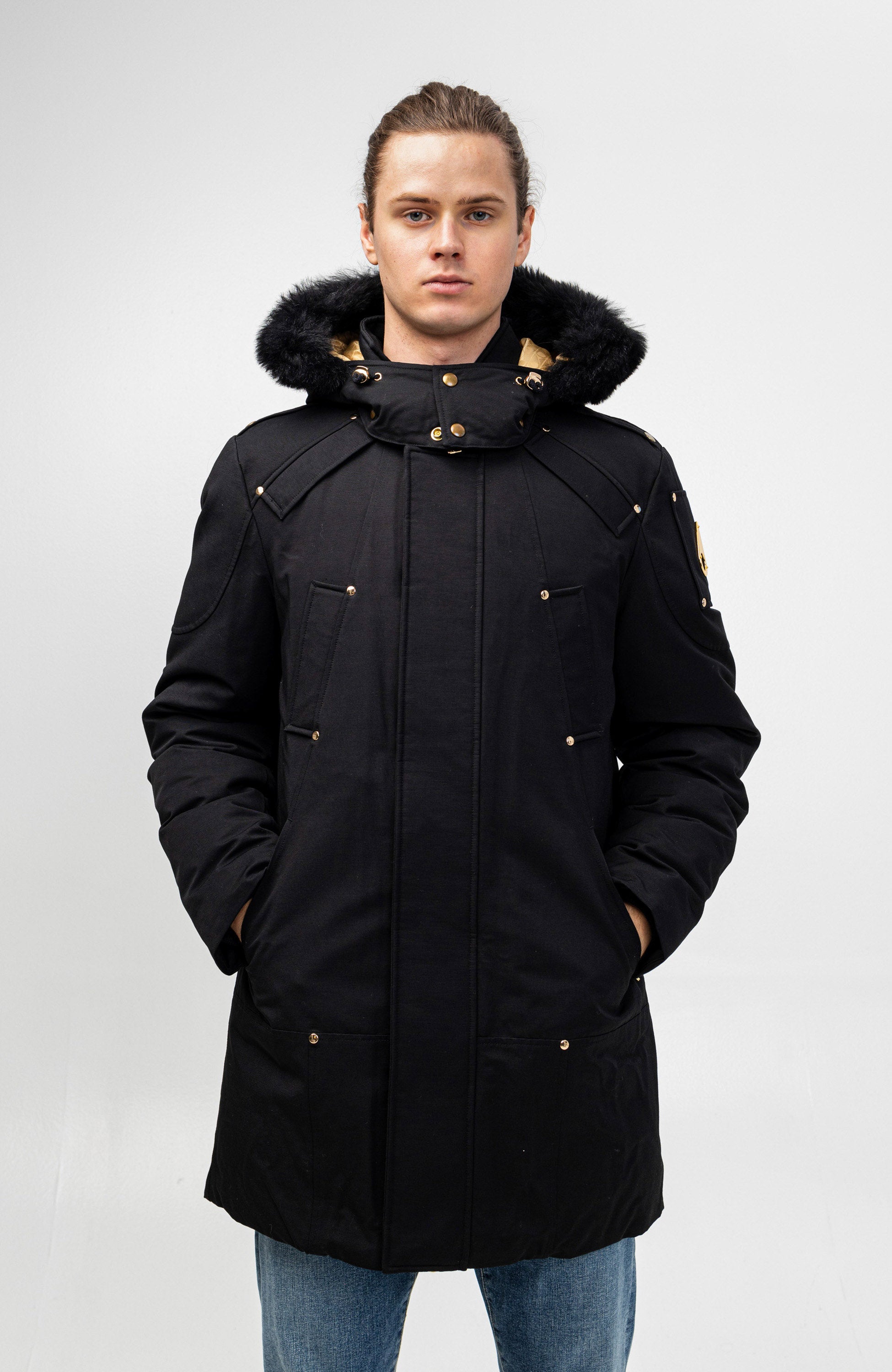 Moose knuckles Black Hooded parka coat stag lake image 1