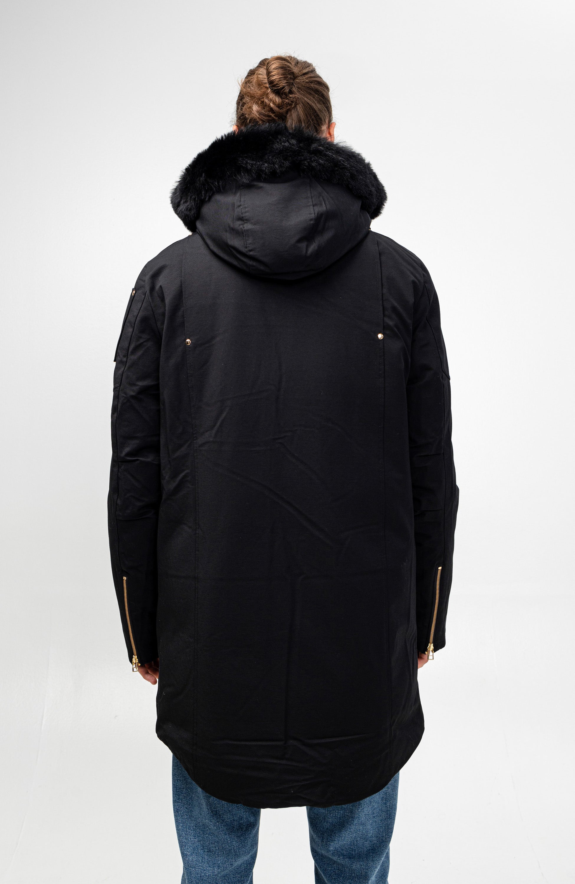 Moose knuckles Black Hooded parka coat stag lake image 6