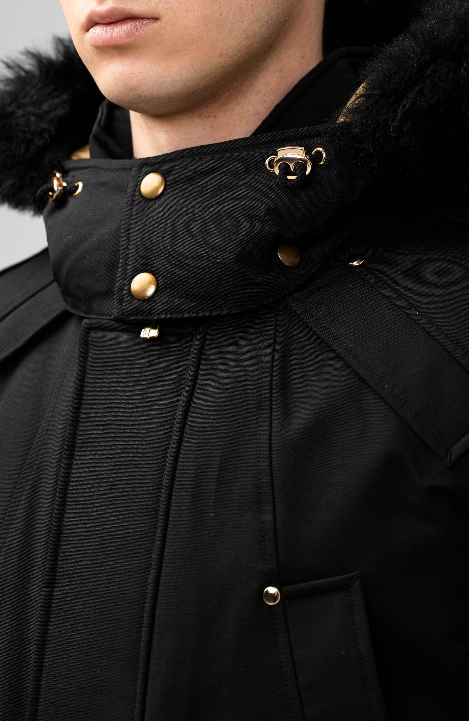Moose knuckles Black Hooded parka coat stag lake image 13