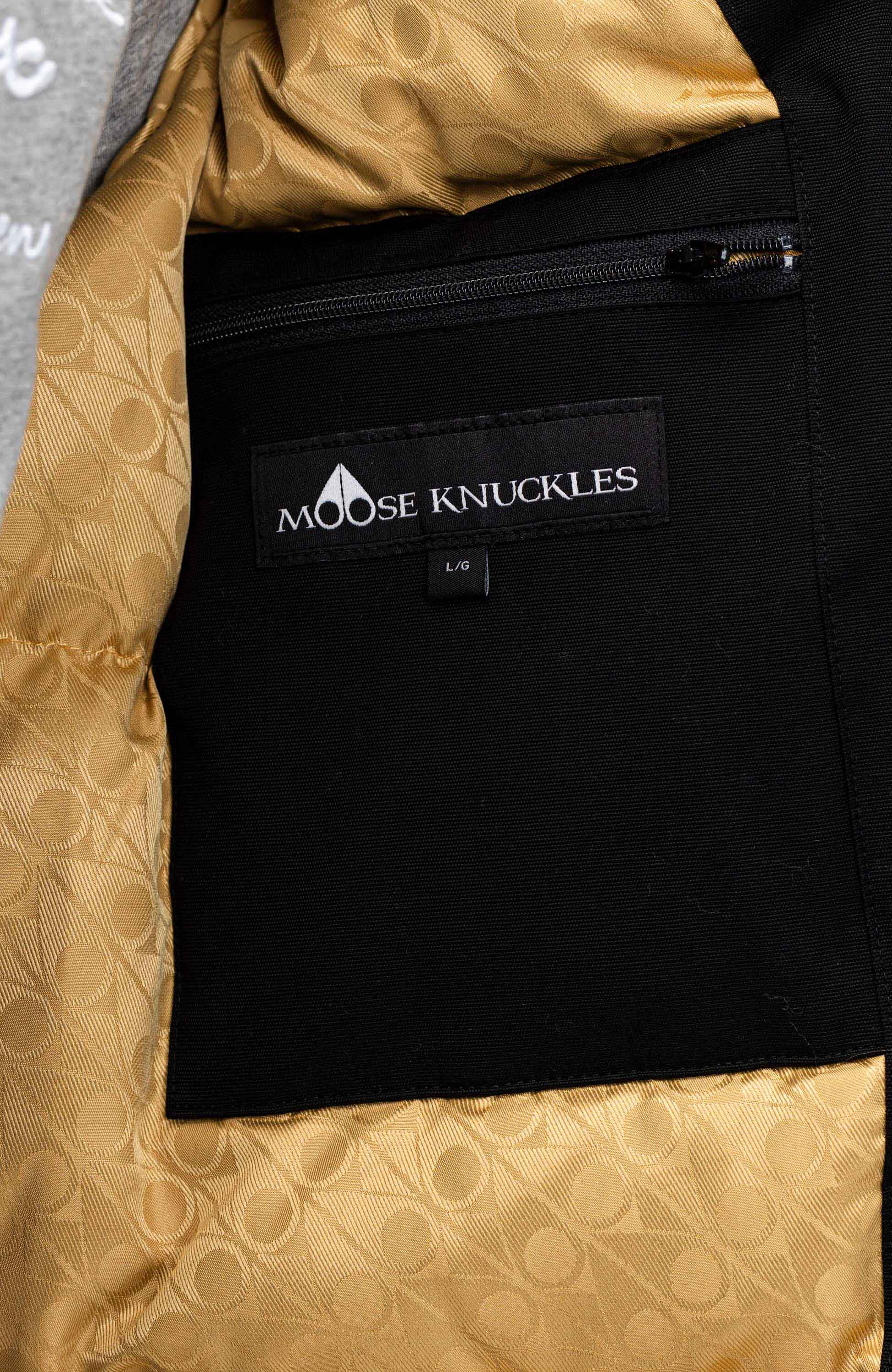 Moose knuckles Black Hooded parka coat stag lake image 16