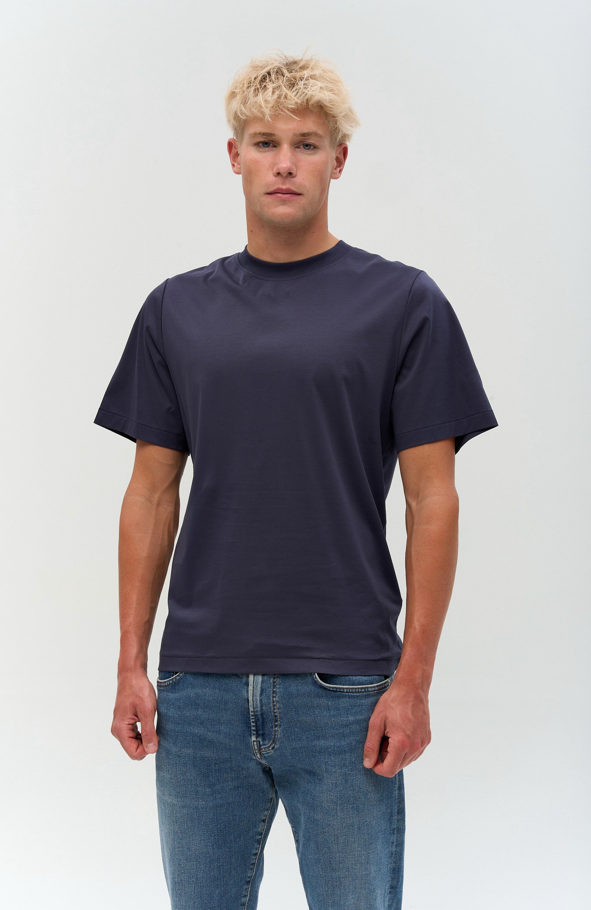 Mercerized relaxed-fit t-shirt LOGRA