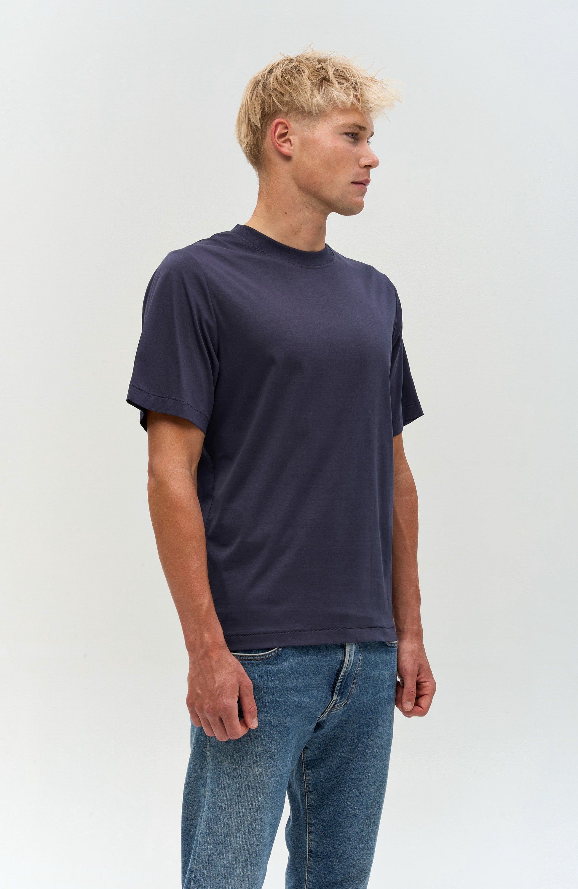Mercerized relaxed-fit t-shirt LOGRA