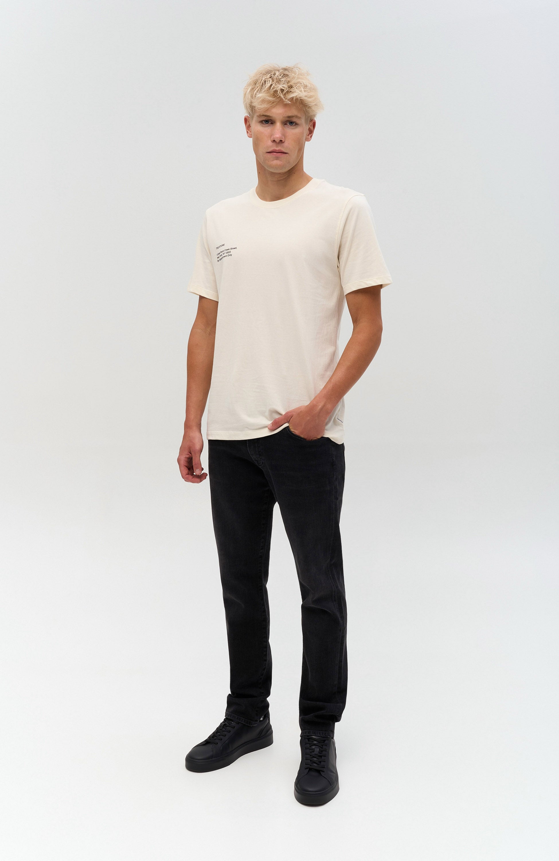 Les deux Neutral Crewneck cotton t-shirt neighborhood image 4