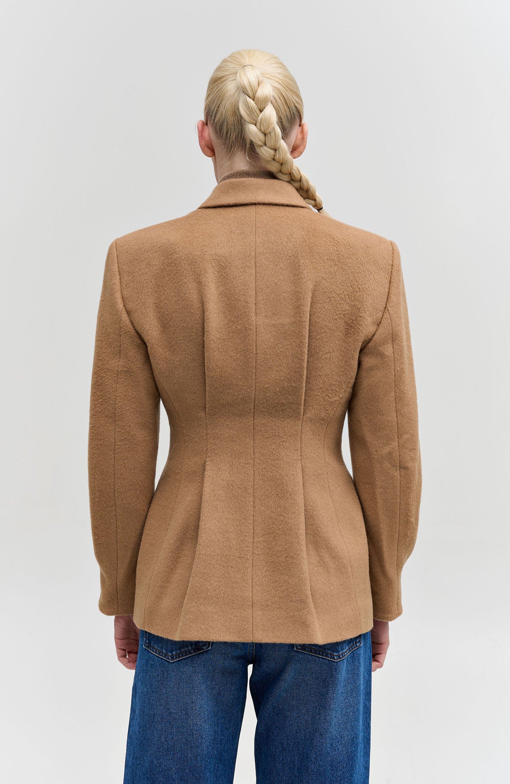 House of dagmar Brown Cinched wool jacket image 5
