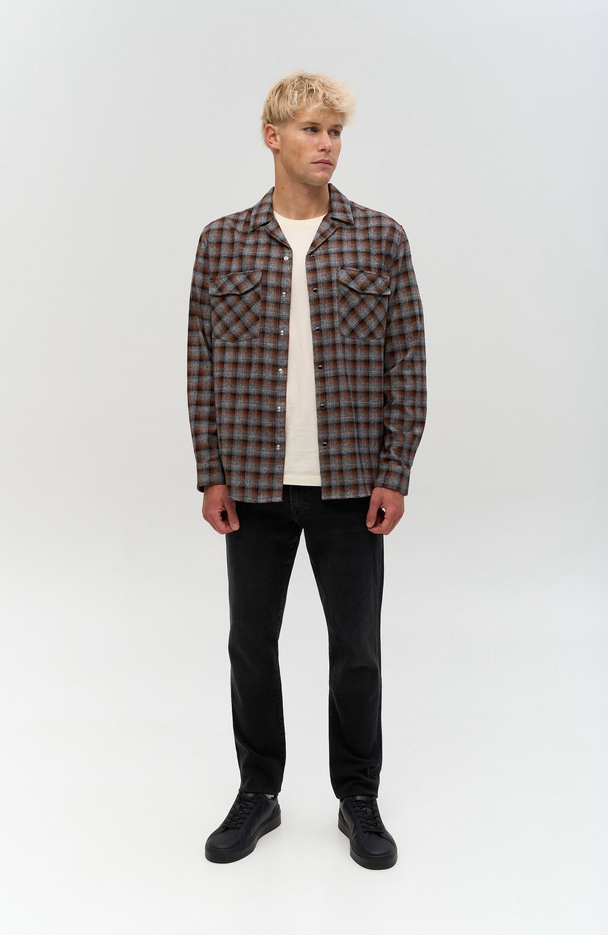 Holzweiler Grey Check-pattern shirt elja image 6