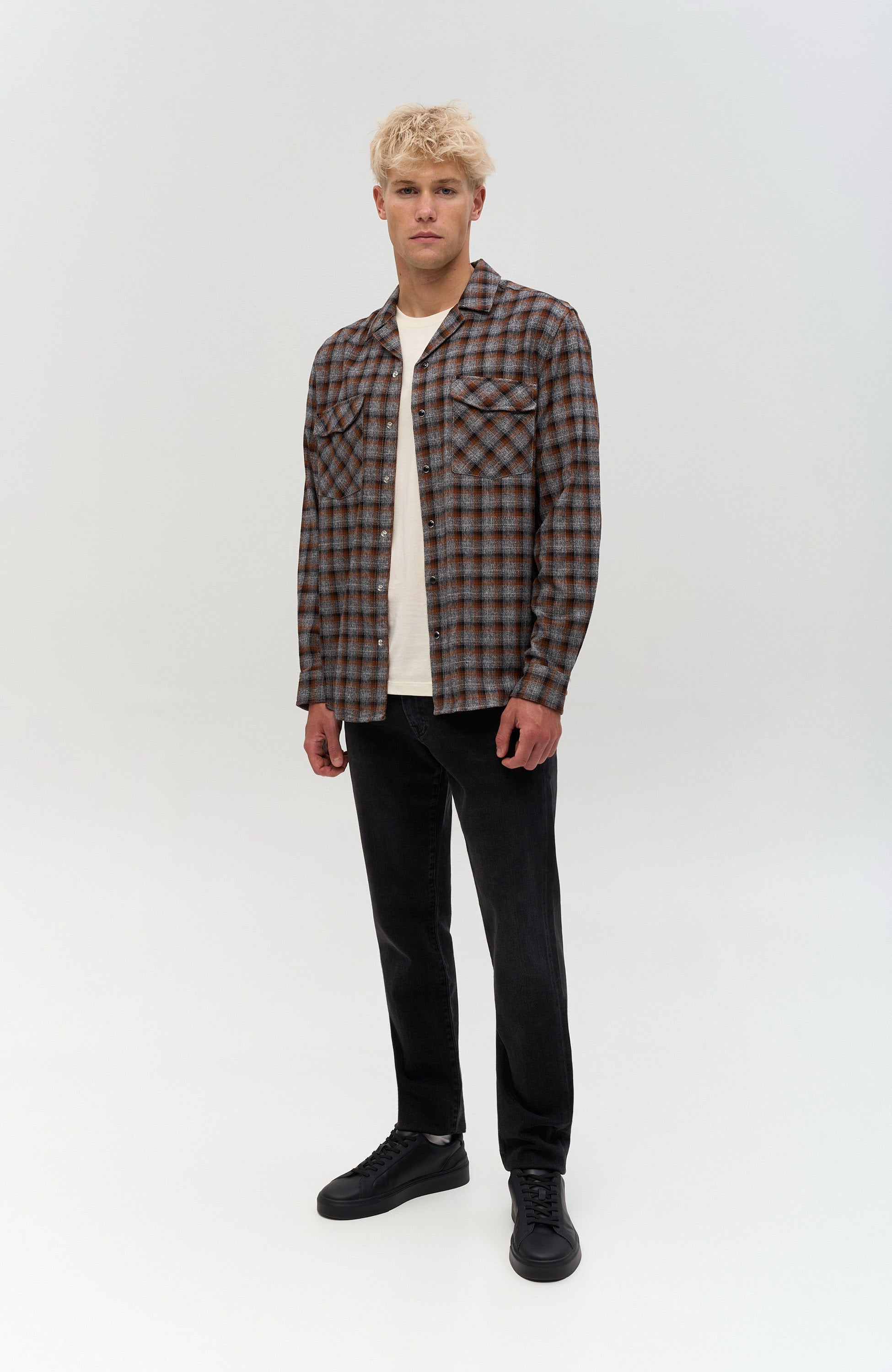 Holzweiler Grey Check-pattern shirt elja image 7
