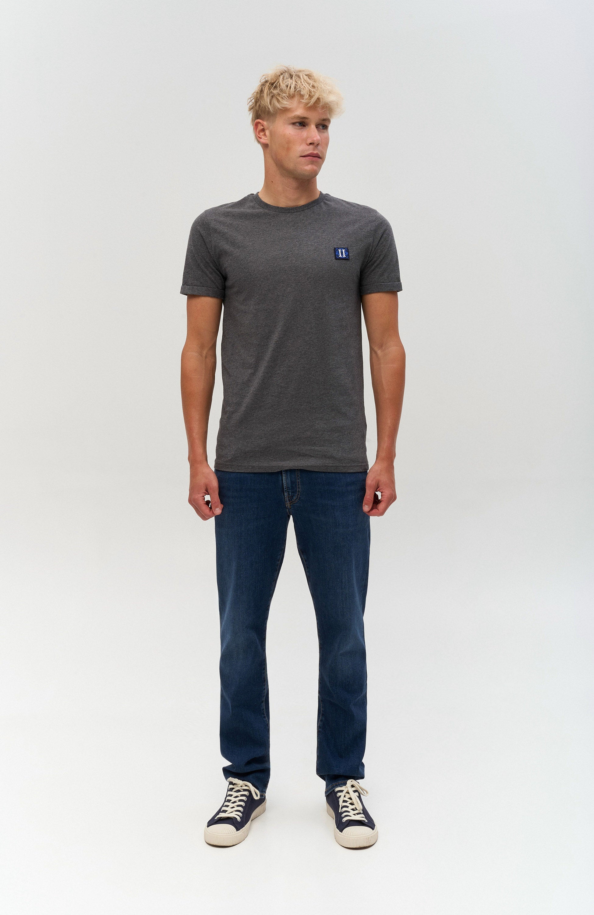 Les deux Grey Crewneck cotton t-shirt piece image 5