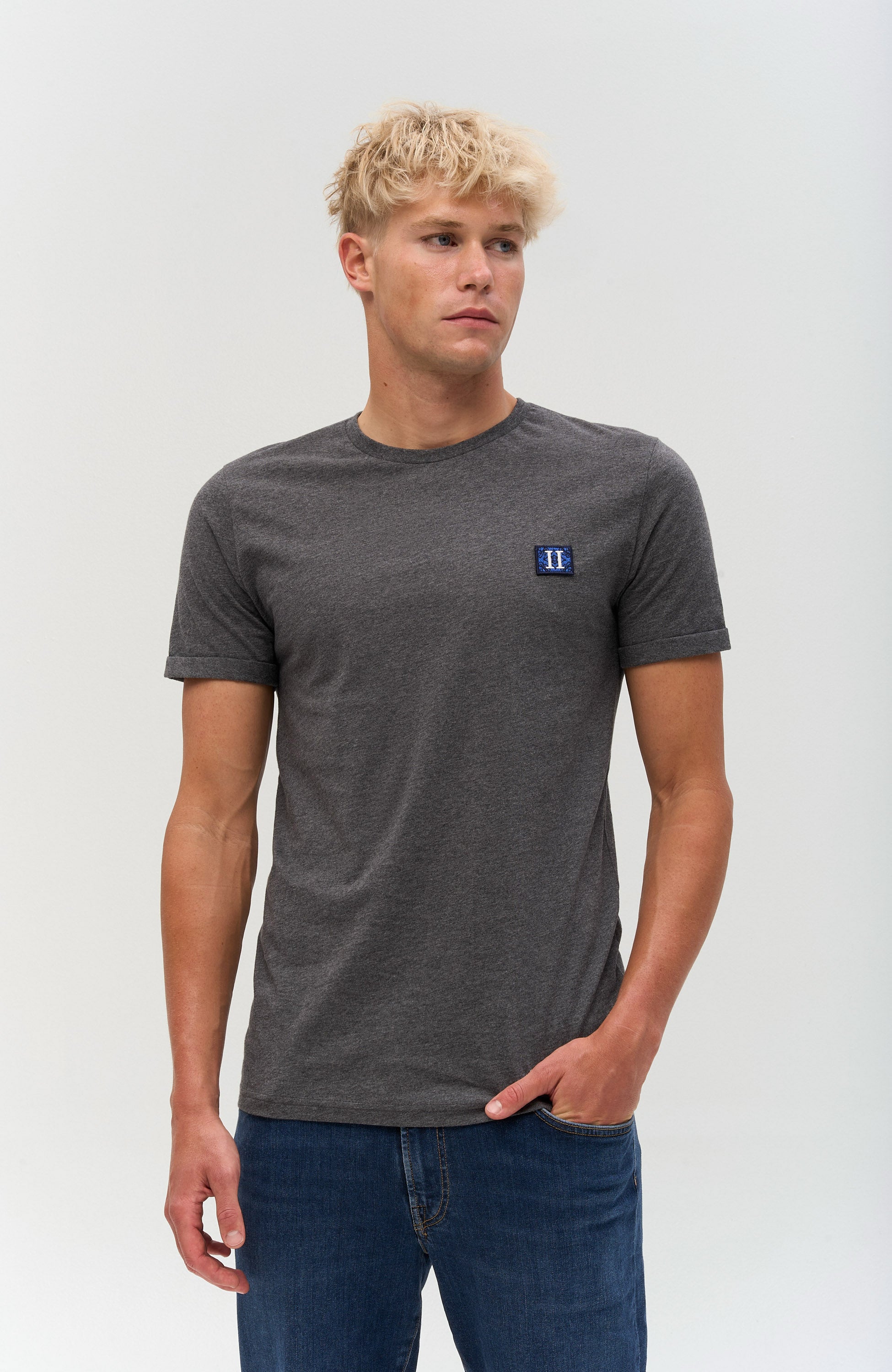 Les deux Grey Crewneck cotton t-shirt piece image 1