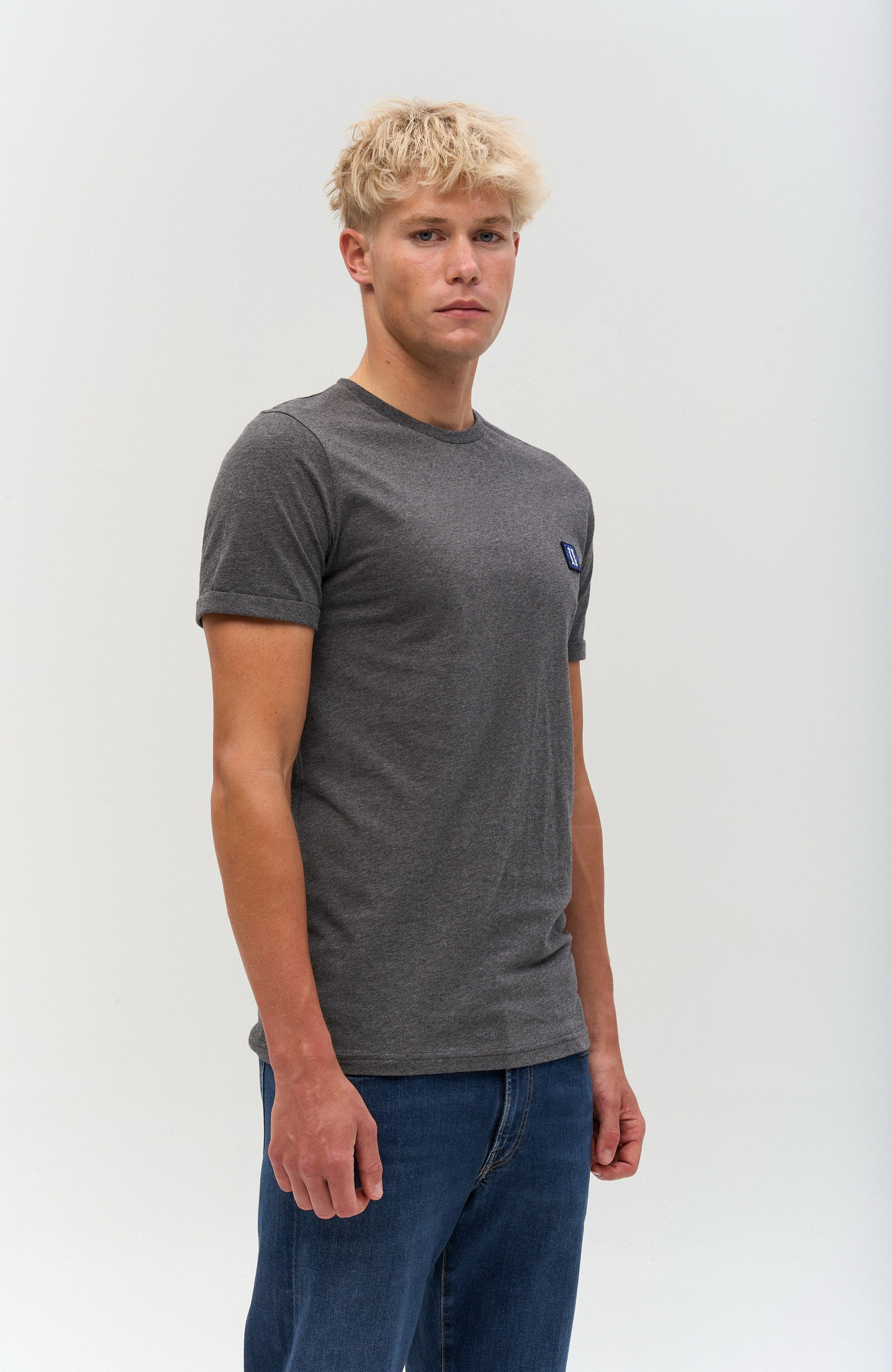 Les deux Grey Crewneck cotton t-shirt piece image 3