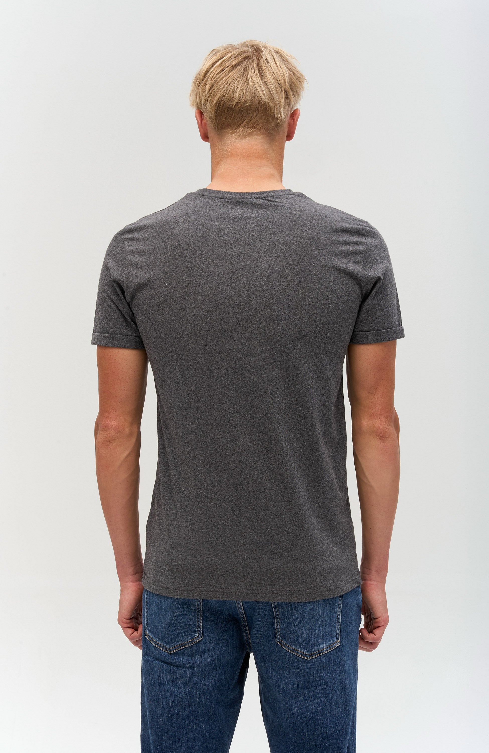 Les deux Grey Crewneck cotton t-shirt piece image 6