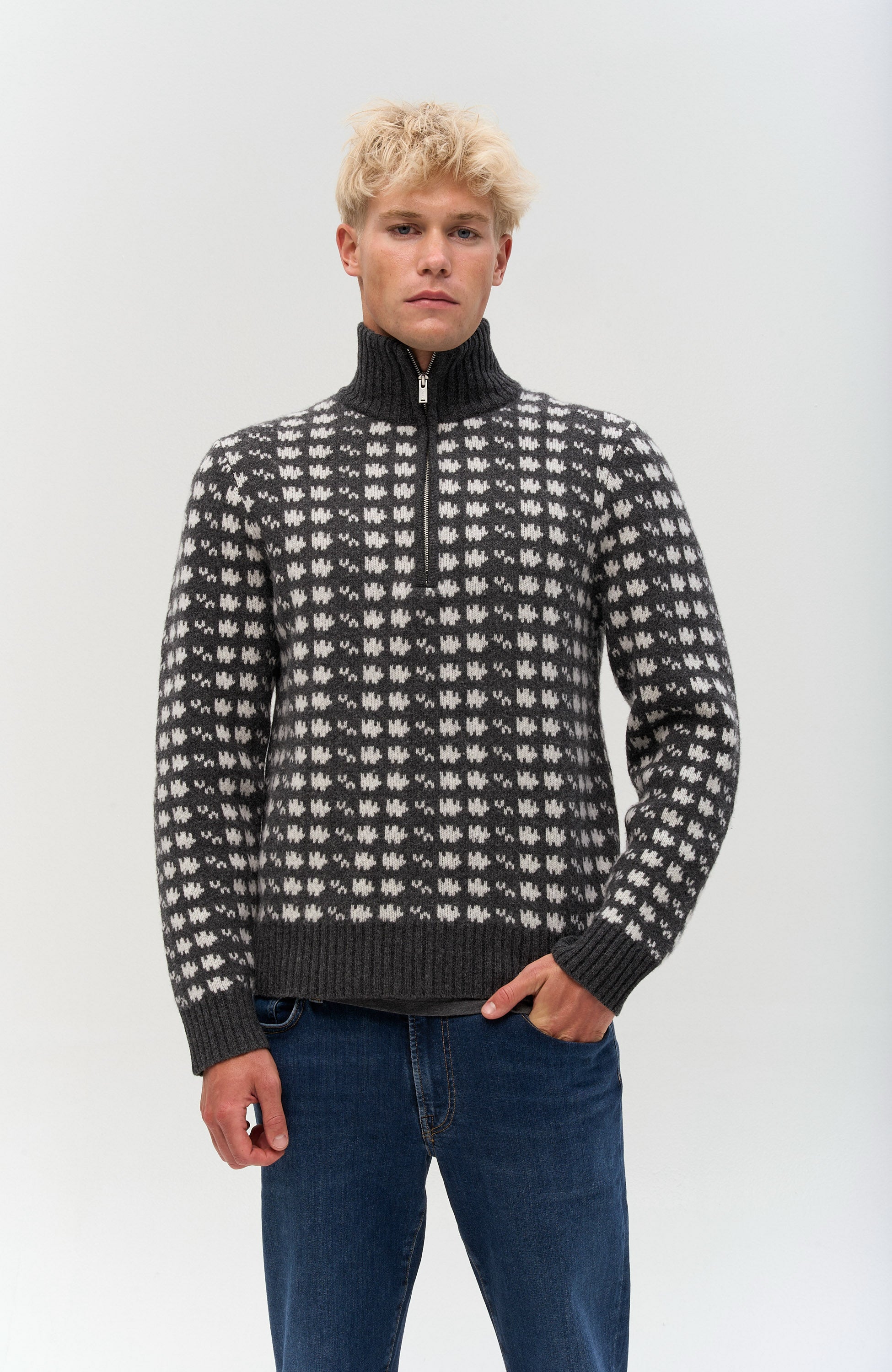 Half-zip wool sweater CASTLE