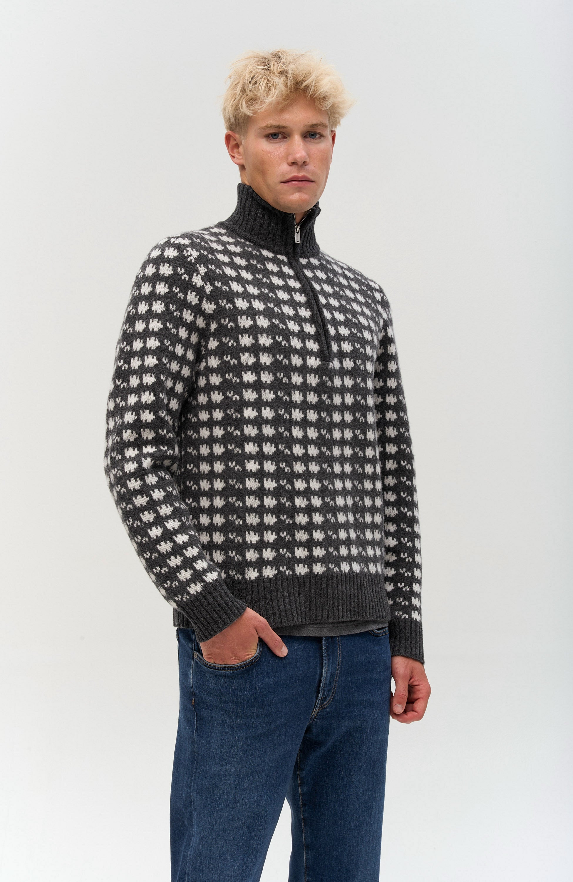 Half-zip wool sweater CASTLE