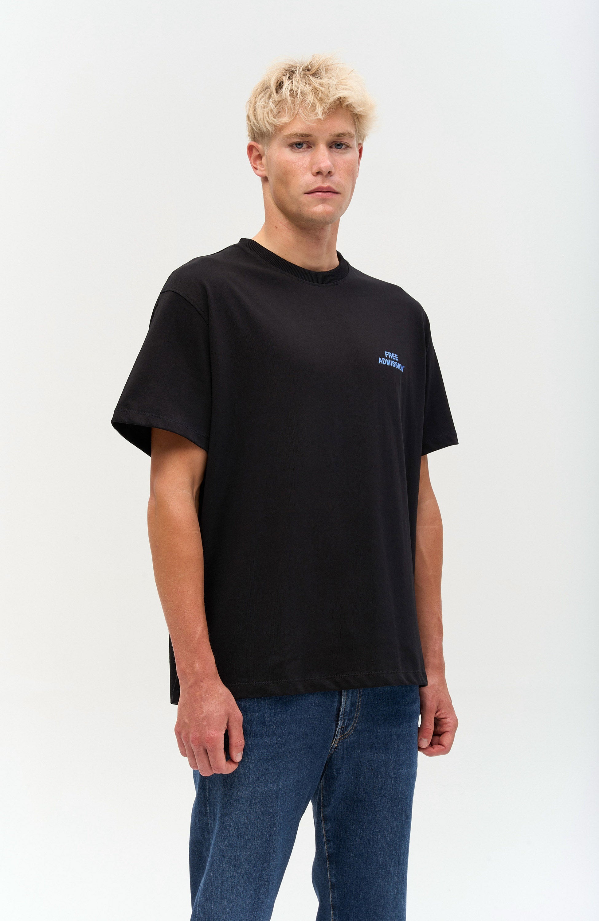Les deux Black Cotton t-shirt late night service image 3