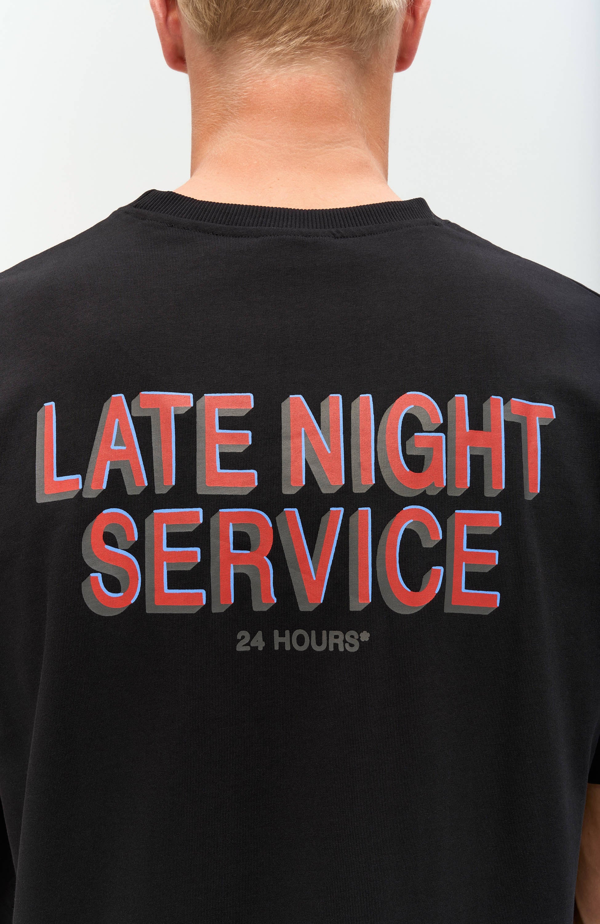 Les deux Black Cotton t-shirt late night service image 5