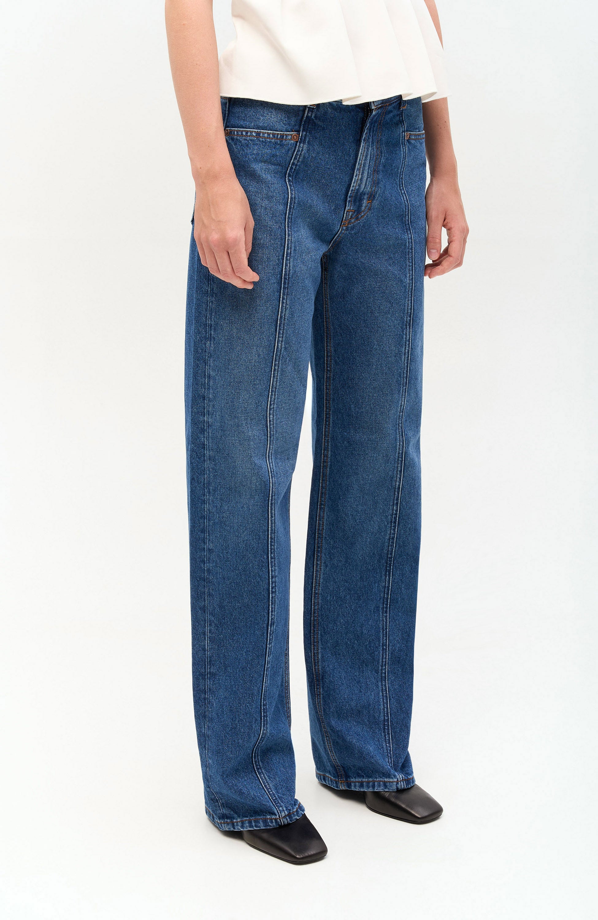 House of dagmar Blue Loose-fit straight jeans image 3