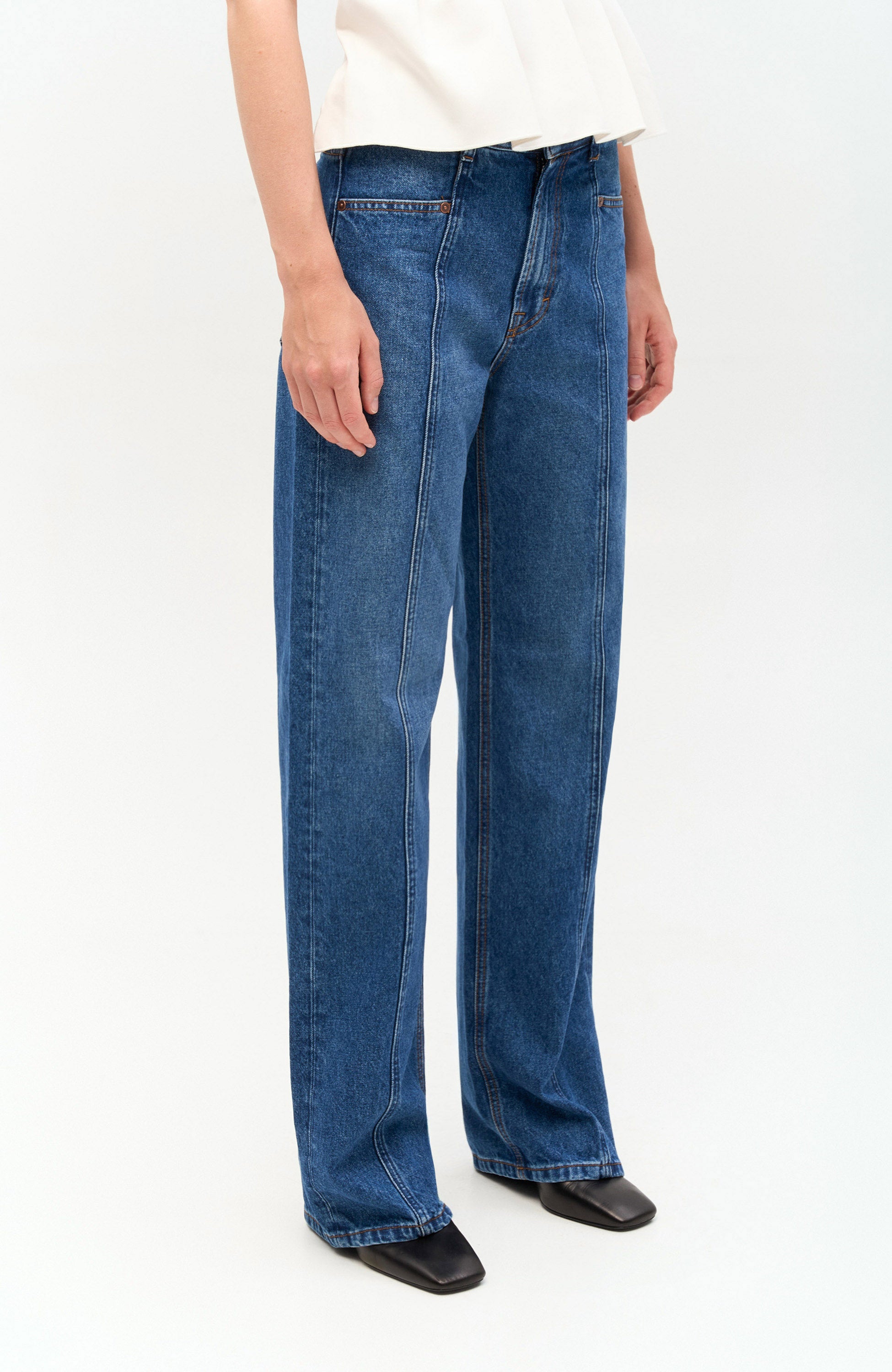 House of dagmar Blue Loose-fit straight jeans image 4