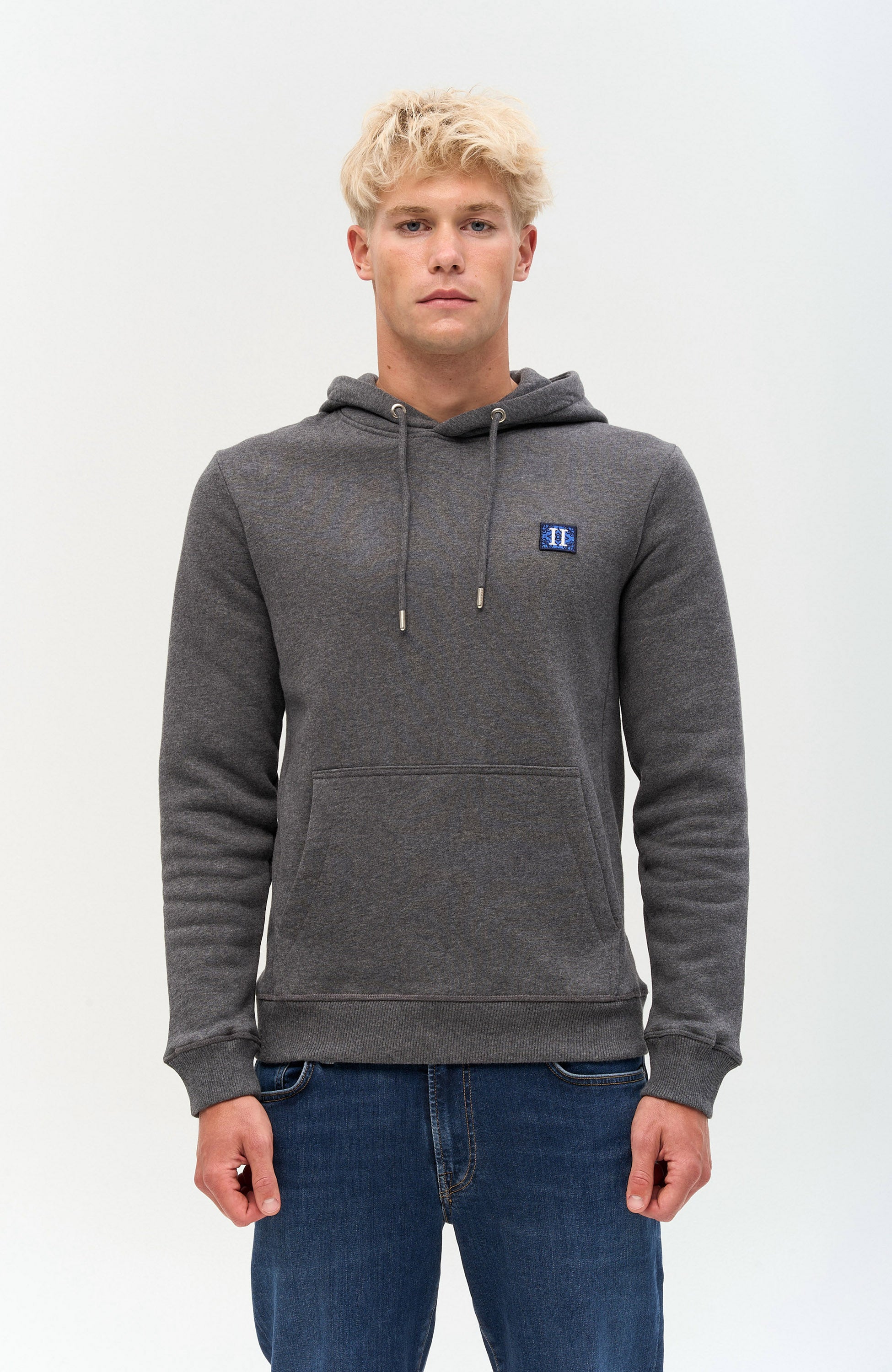 Les deux Grey Fleece cotton hoodie piece image 1