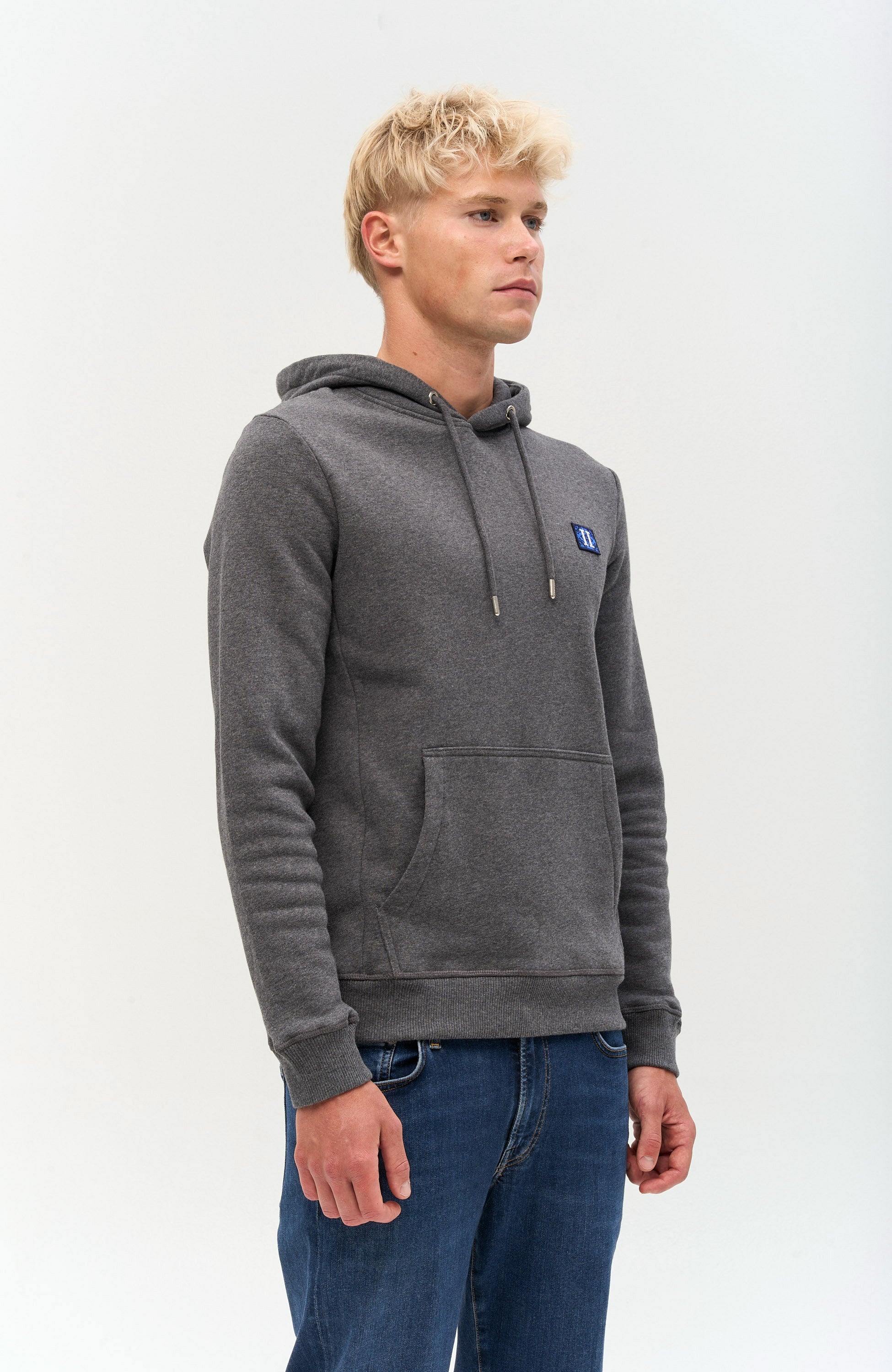 Les deux Grey Fleece cotton hoodie piece image 2