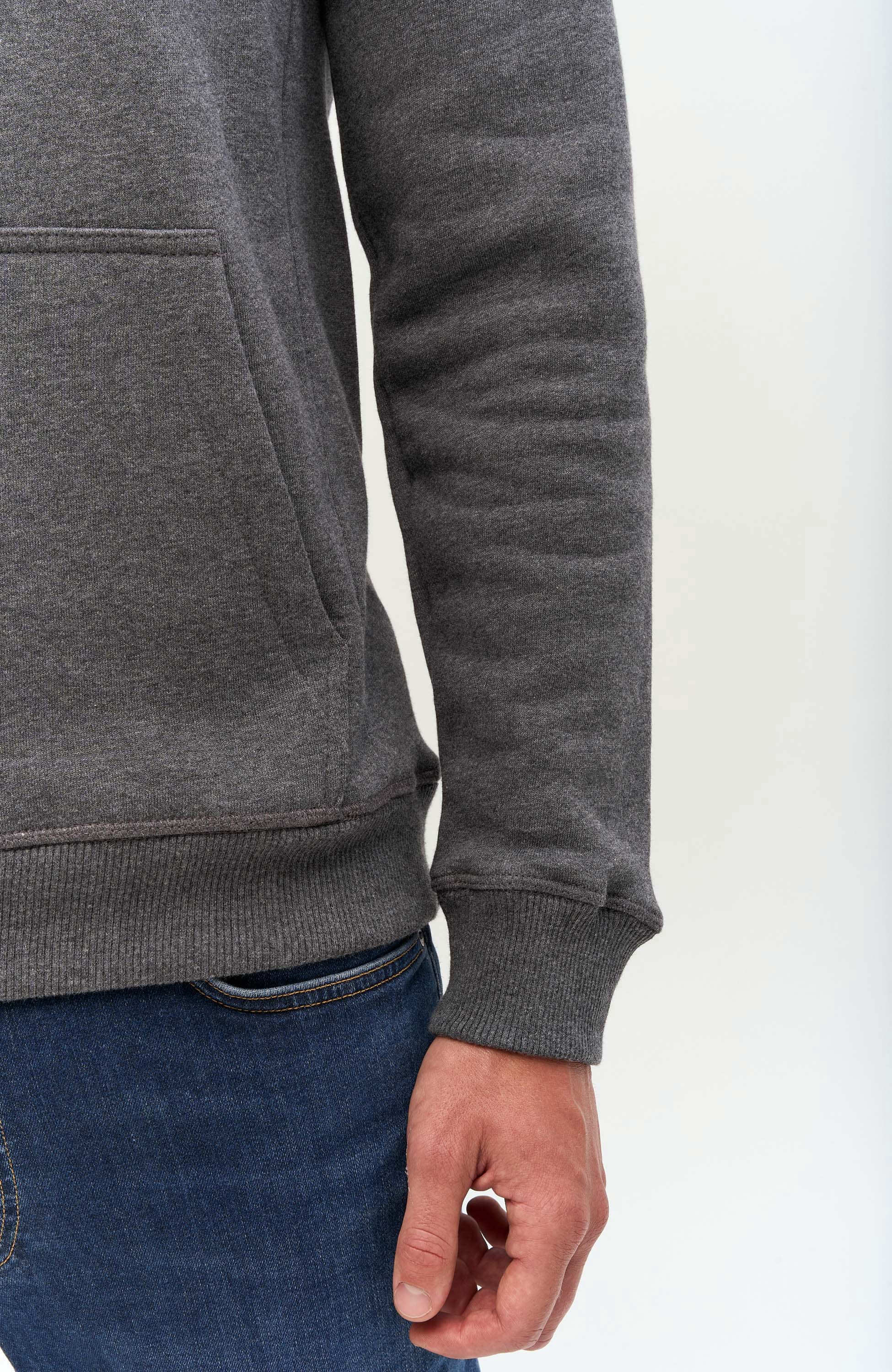 Les deux Grey Fleece cotton hoodie piece image 6