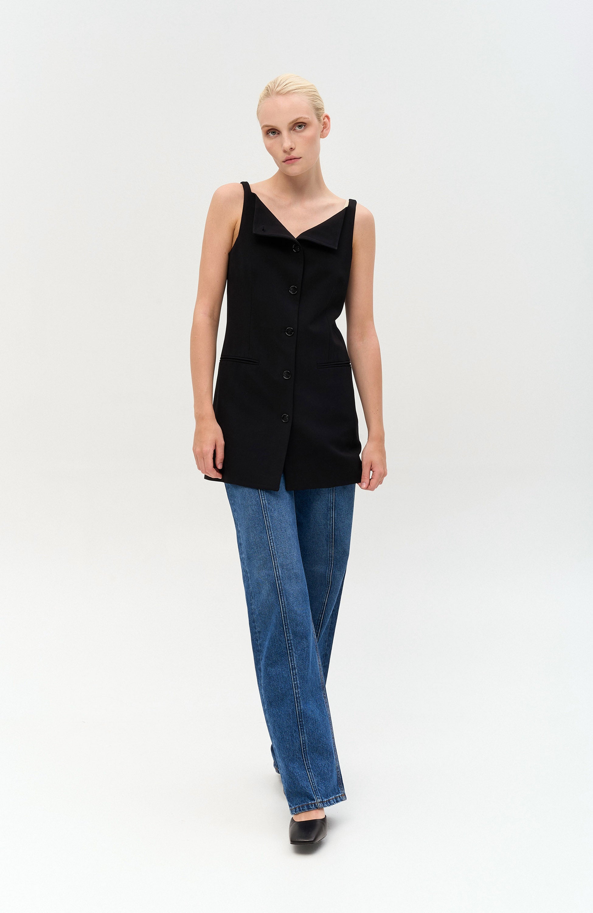 House of dagmar Black Tailored squared top image 7