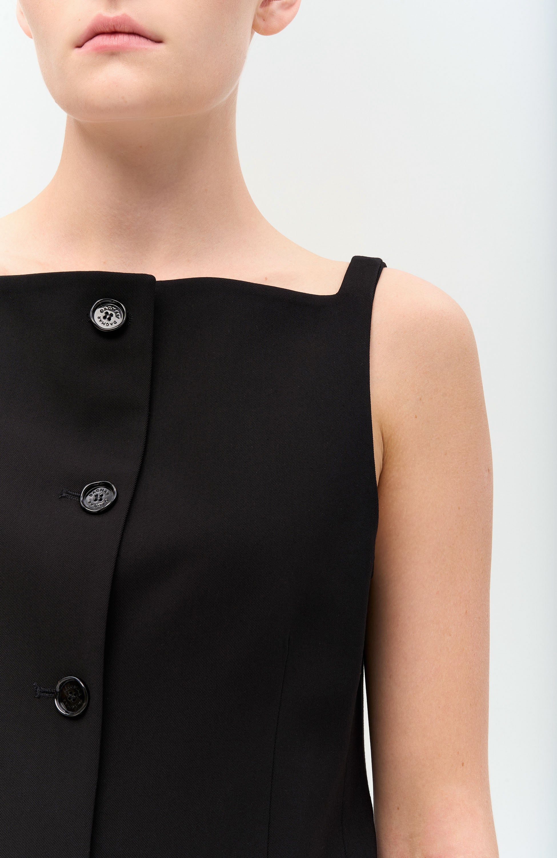 House of dagmar Black Tailored squared top image 5