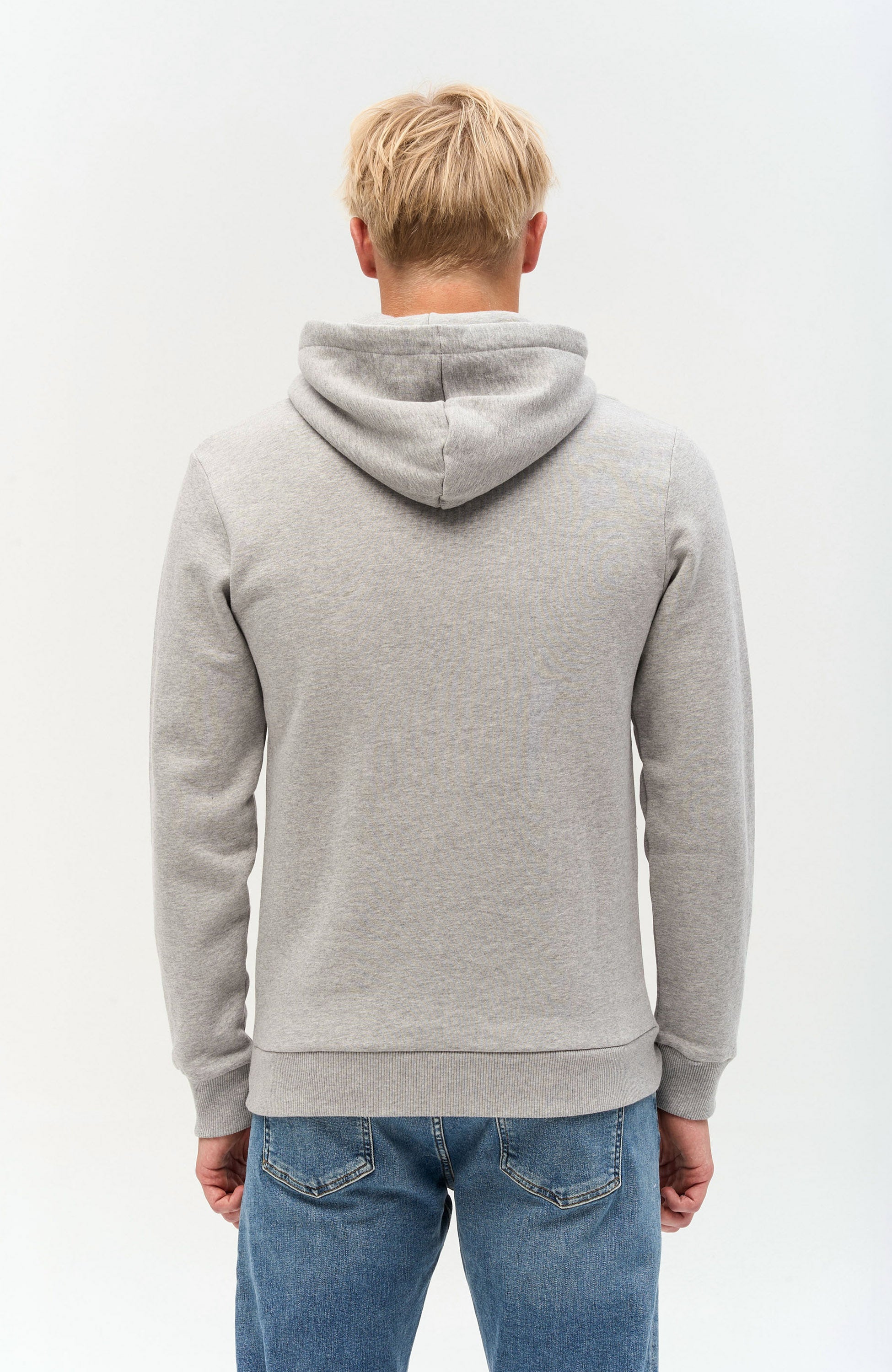 Les deux Grey Embroidered fleece hoodie camden image 3