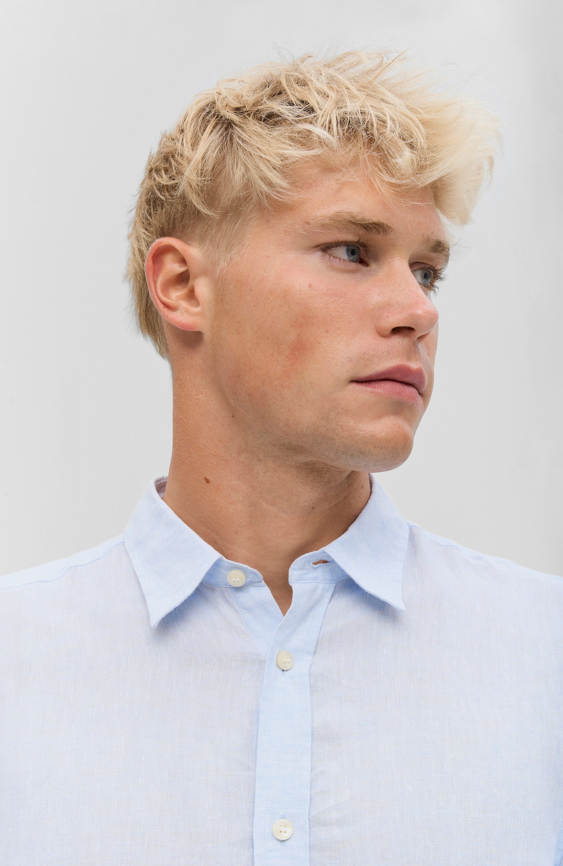 Tiger of sweden Blue Linen regular shirt spenser image 4