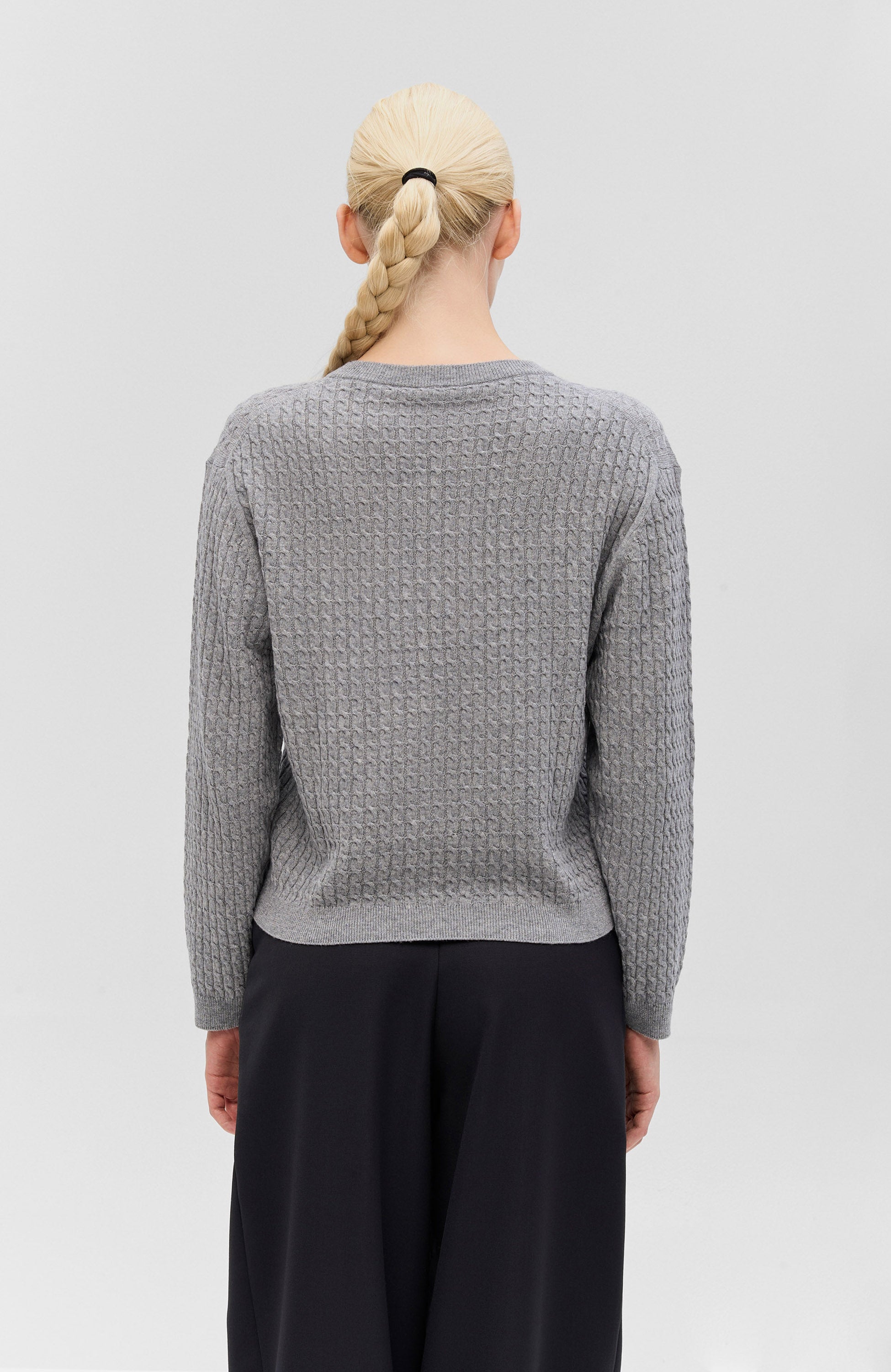 Ftc cashmere Grey Sweter z okrągłym dekoltem image 4
