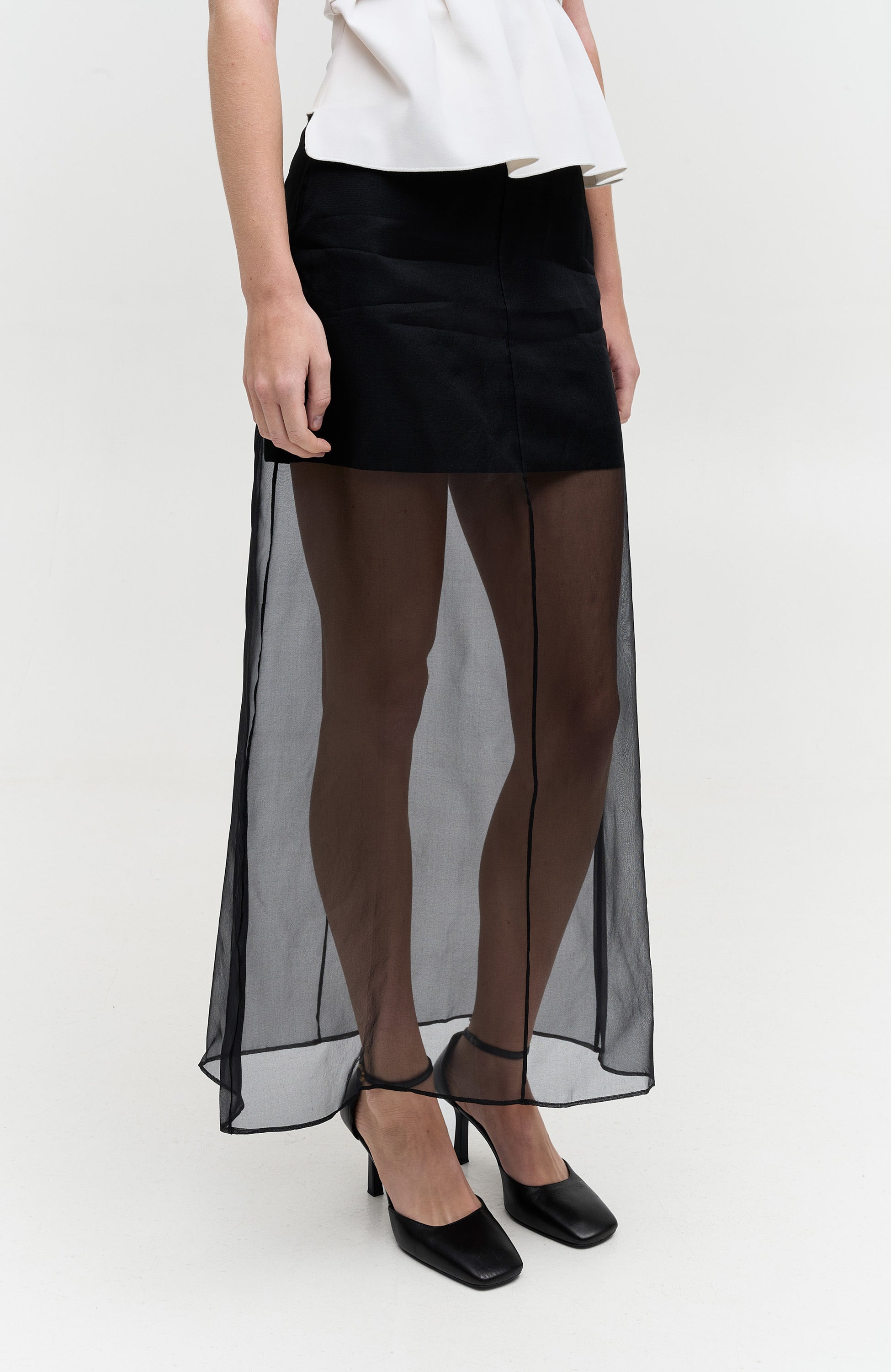 House of dagmar Black Organza maxi skirt image 3