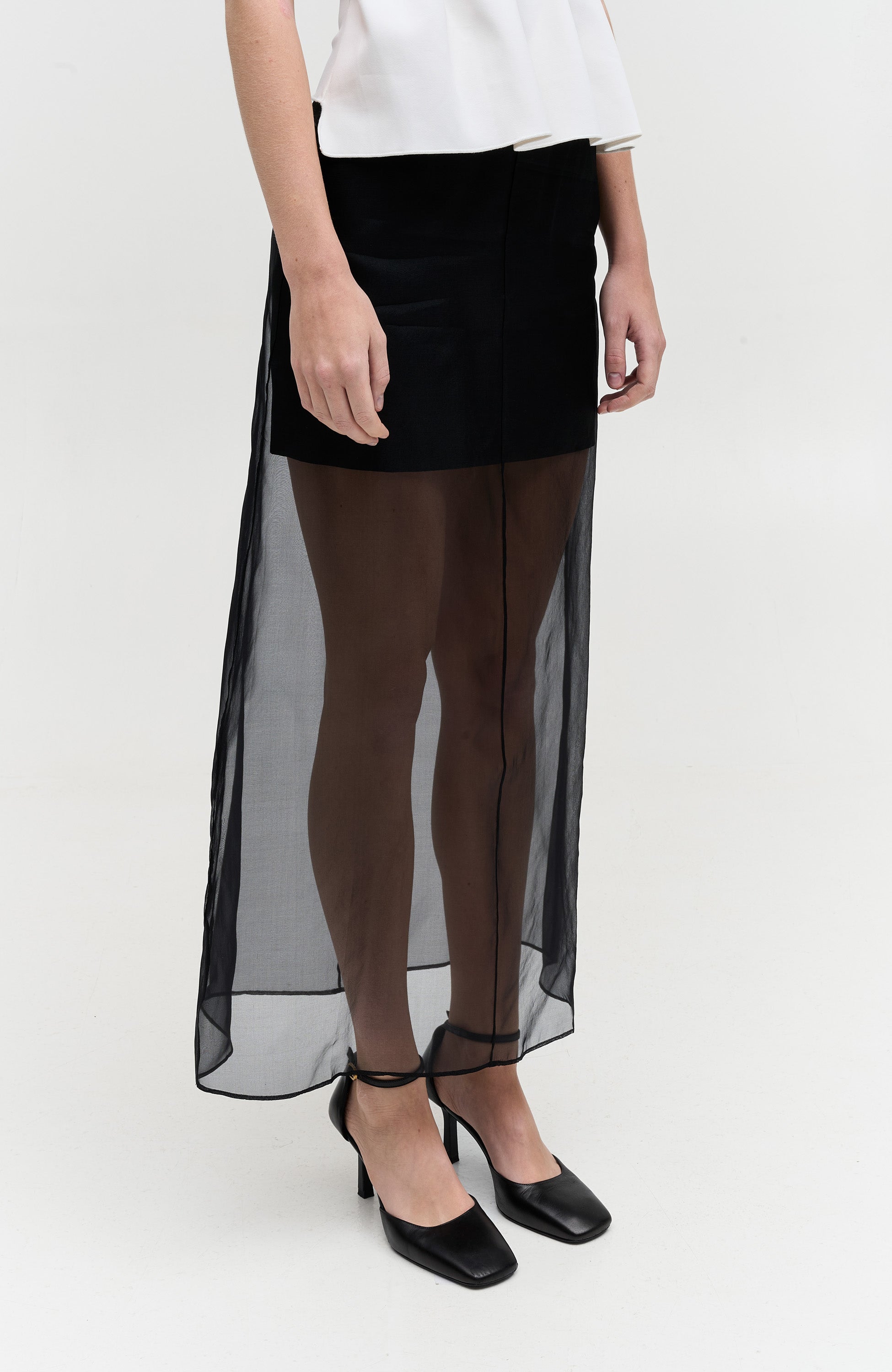 House of dagmar Black Organza maxi skirt image 4