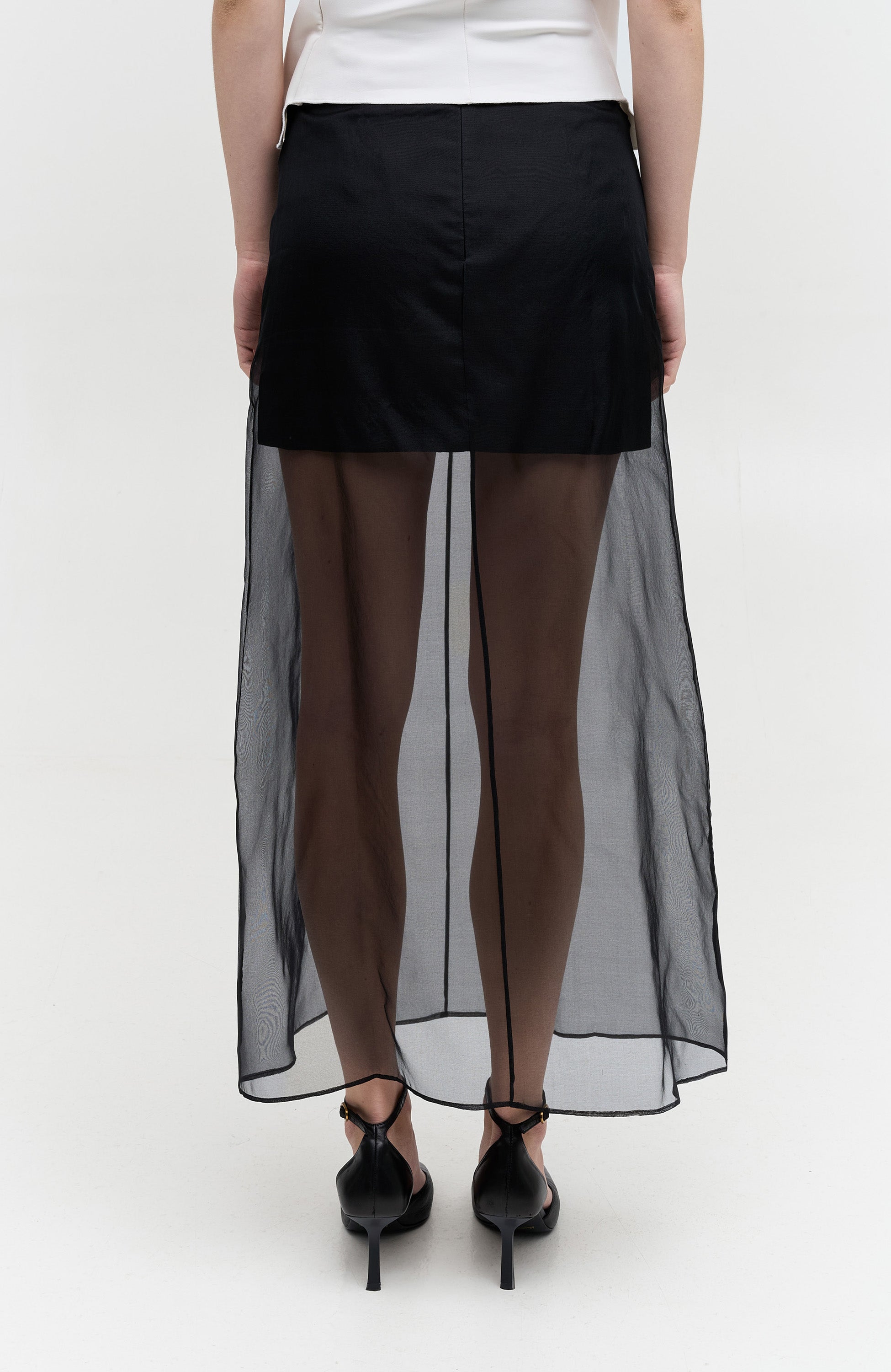 House of dagmar Black Organza maxi skirt image 5