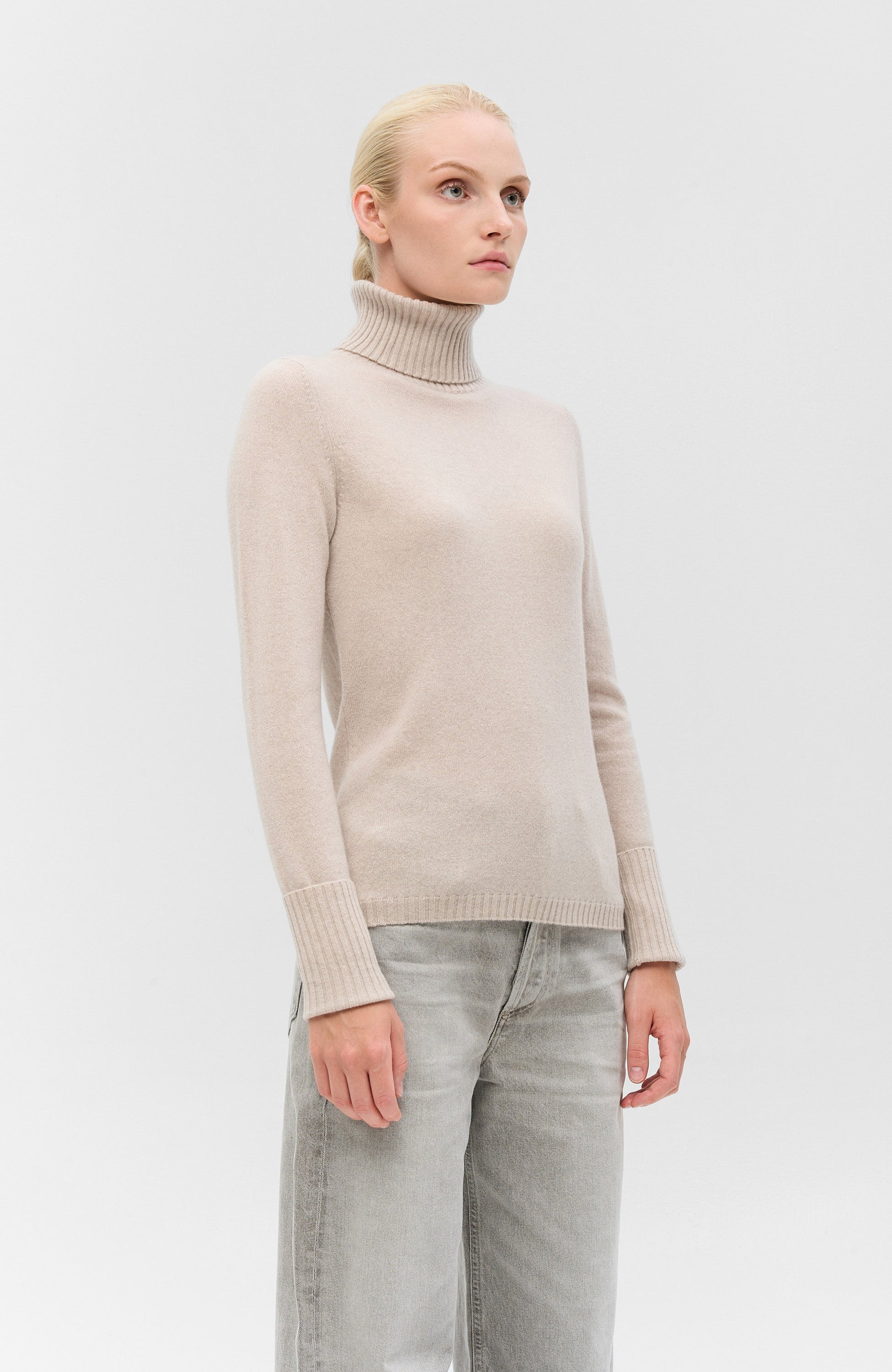 Ftc cashmere Neutral Kõrge kaelusega kašmiirist džemper image 3