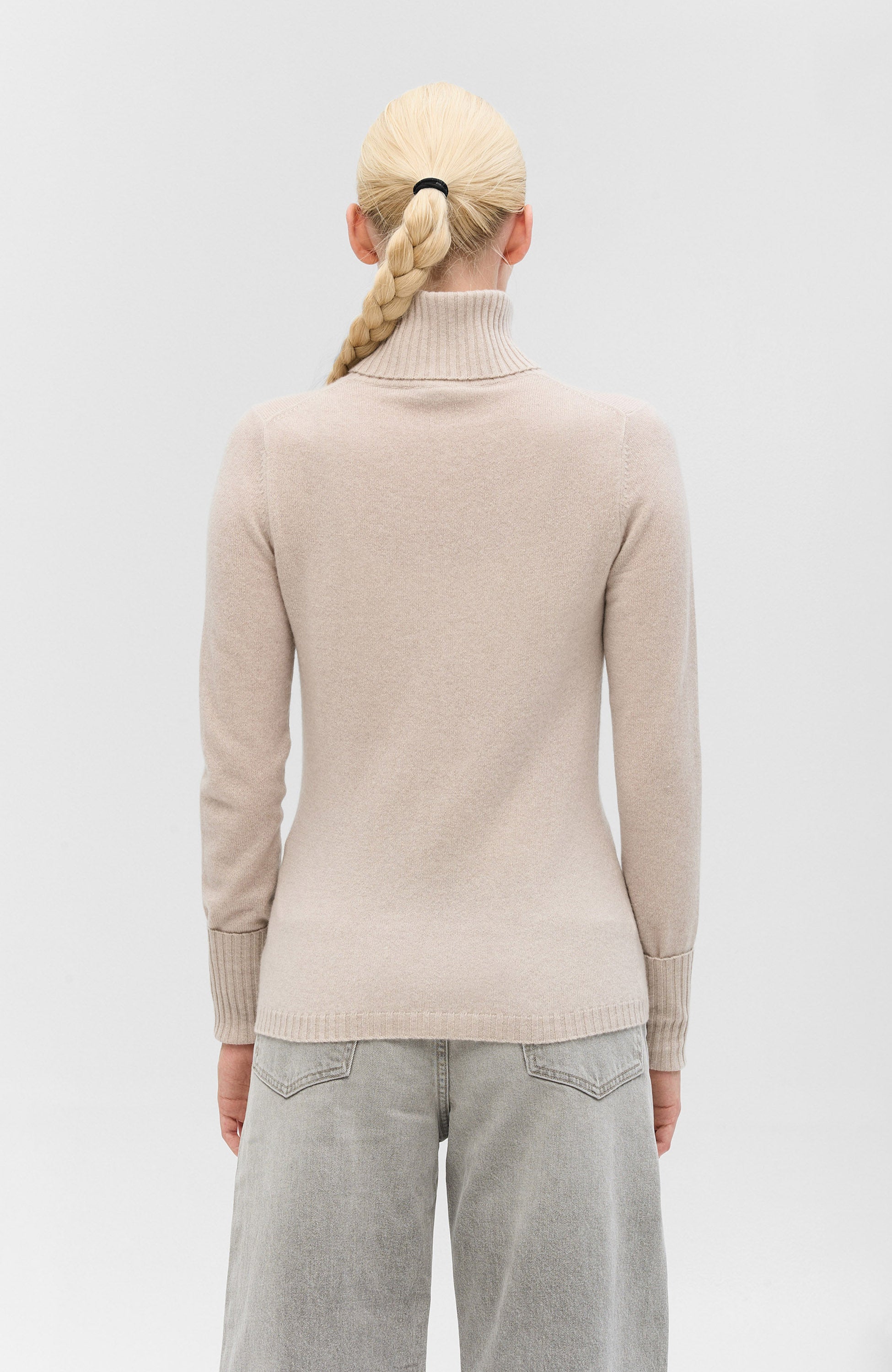 Ftc cashmere Neutral Kõrge kaelusega kašmiirist džemper image 4