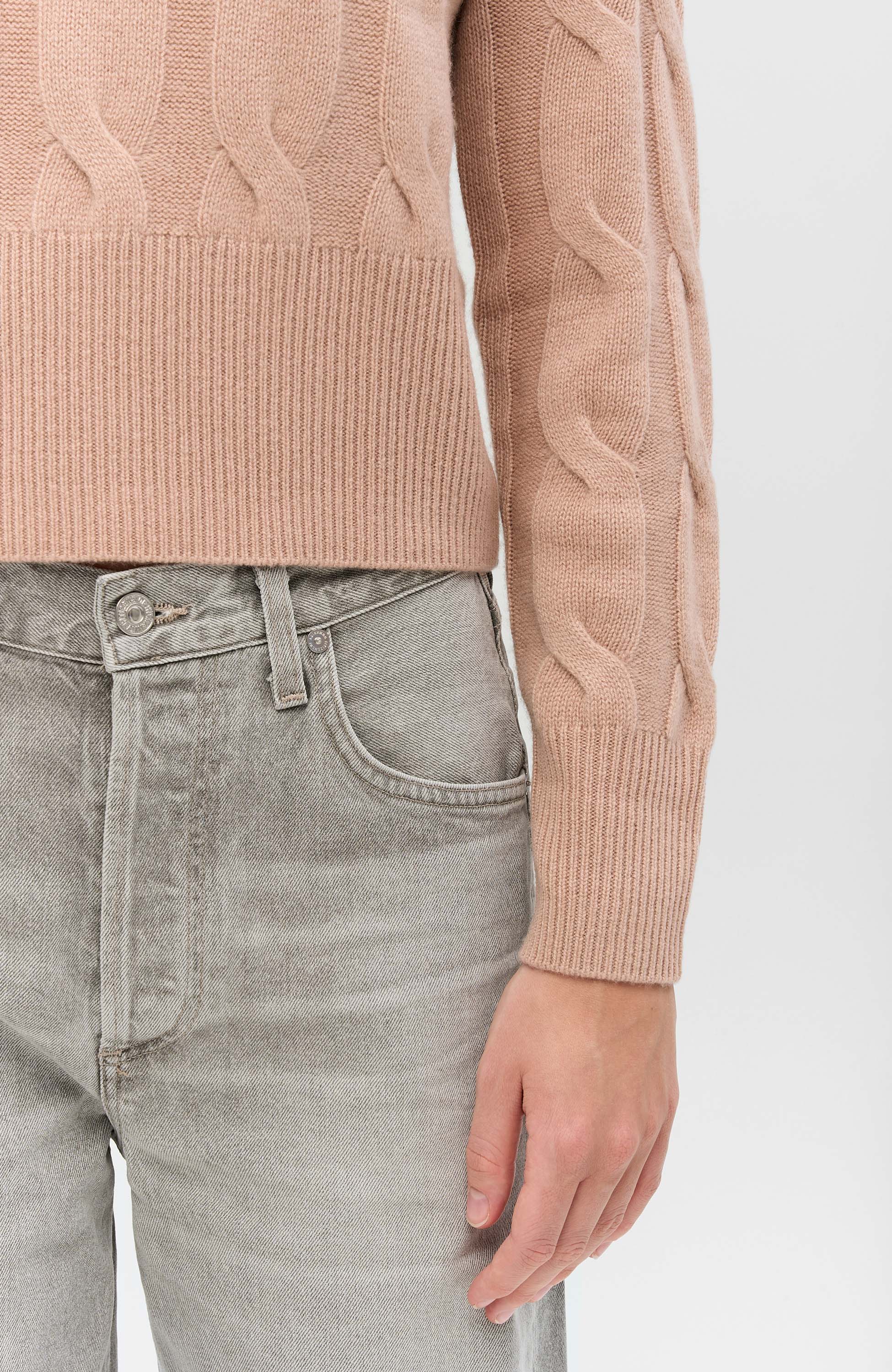 Ftc cashmere Neutral Kõrge kaelusega kootud pullover image 6