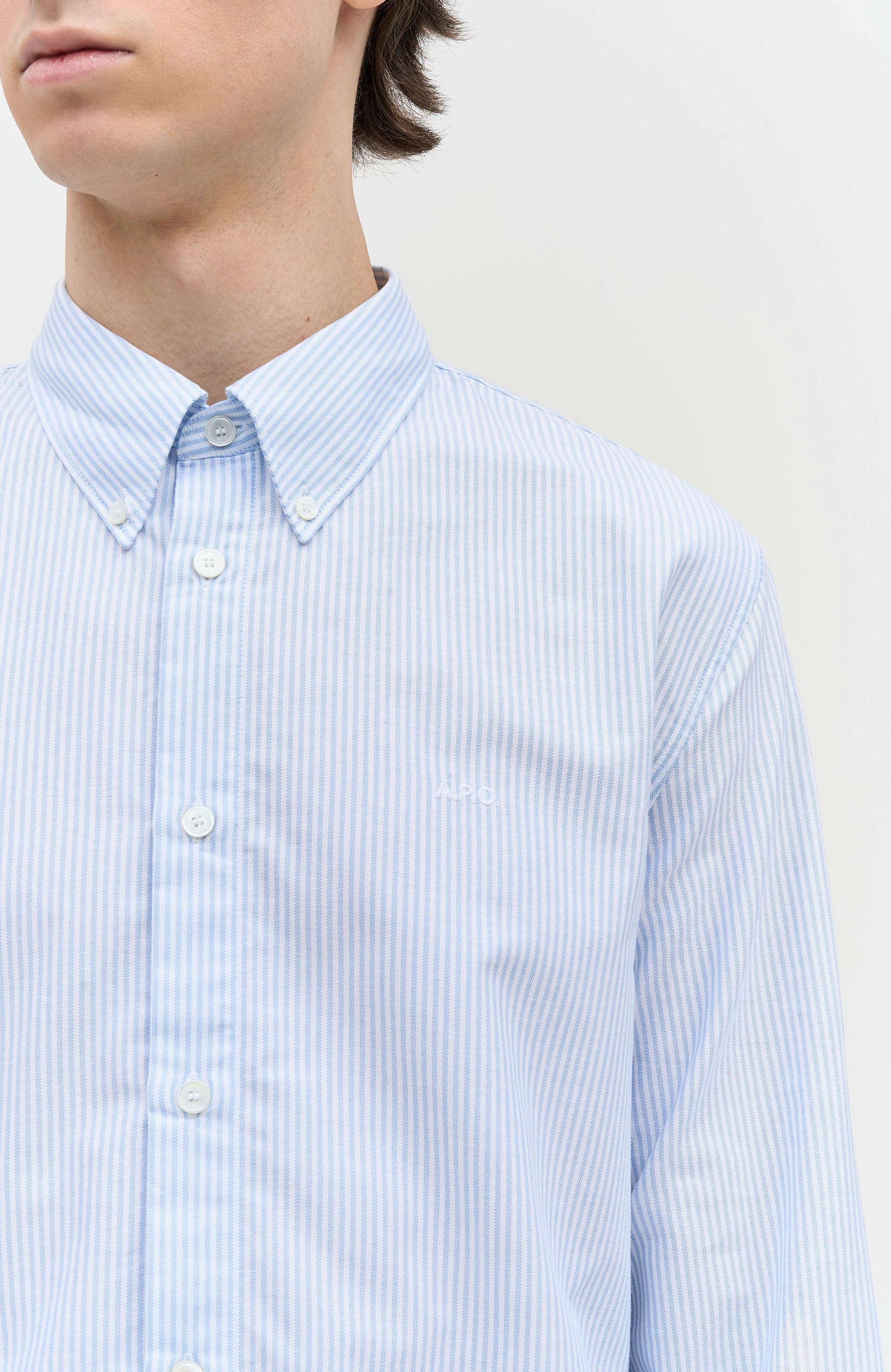 A.p.c. Blue Striped button-down shirt greg image 6