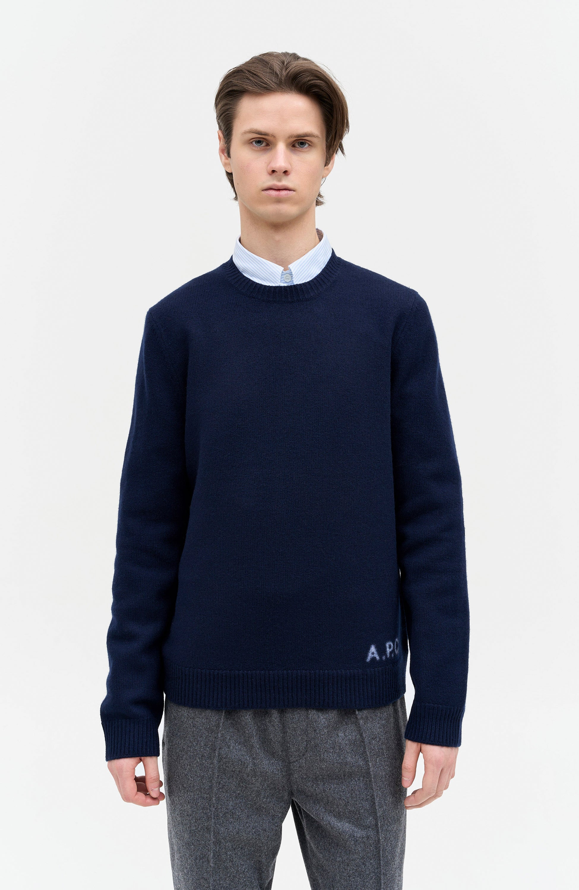 A.p.c. Navy Meriinost pullover edward image 1